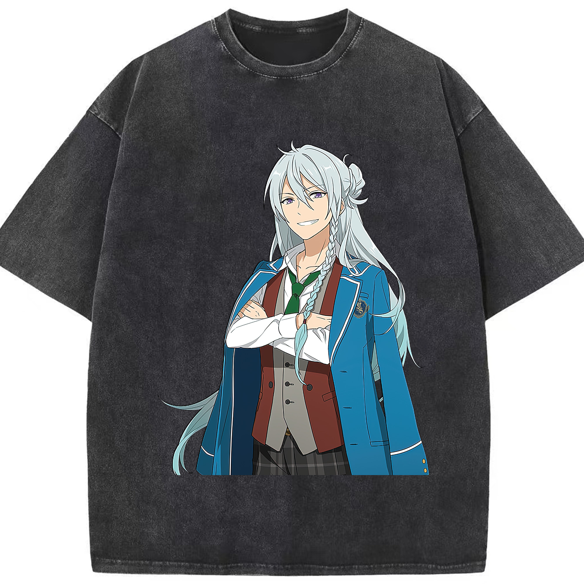 （画像用） あんさんぶるスターズ! Ensemble Stars 綿100% ヴィンテージ風 半袖Tシャツ（フロントプリント）
