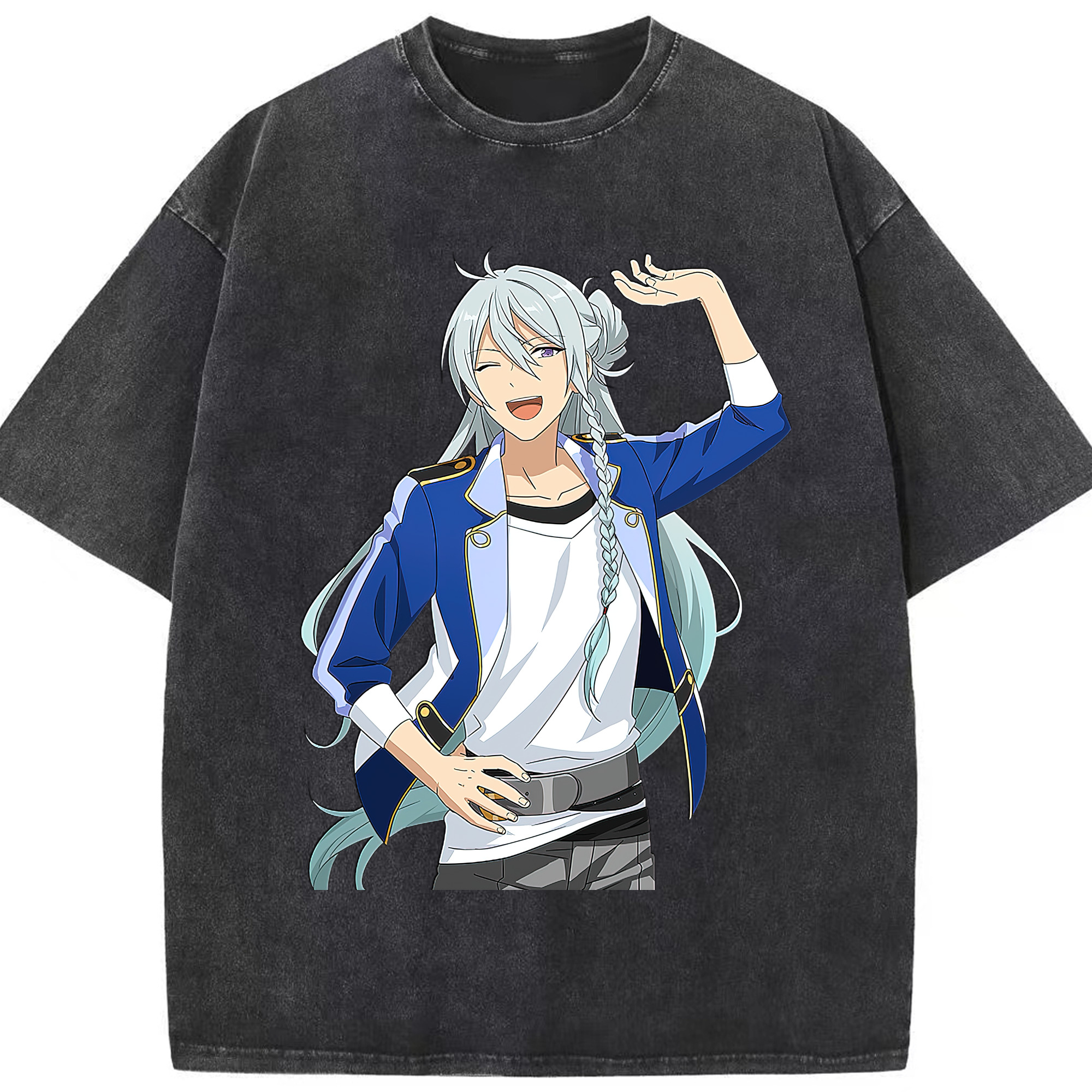 （画像用） あんさんぶるスターズ! Ensemble Stars 綿100% ヴィンテージ風 半袖Tシャツ（フロントプリント）