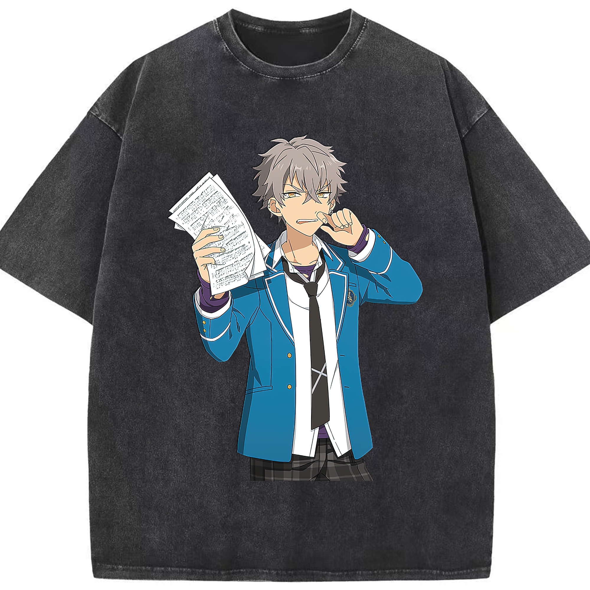 （画像用） あんさんぶるスターズ! Ensemble Stars 綿100% ヴィンテージ風 半袖Tシャツ（フロントプリント）