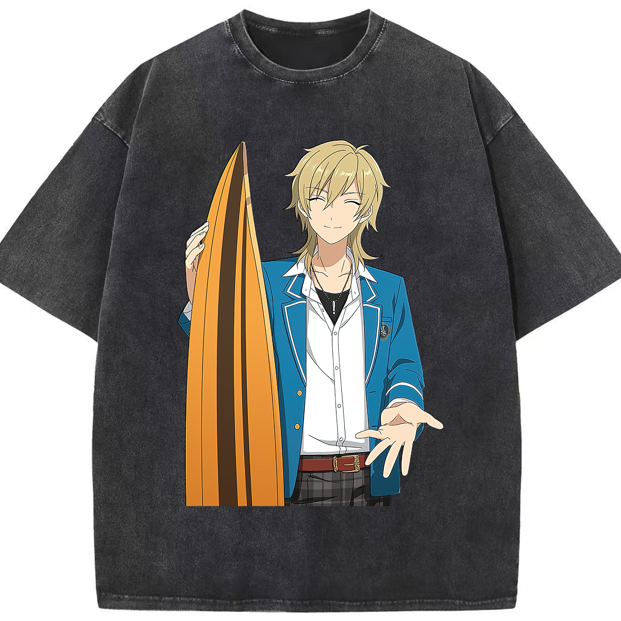 （画像用） あんさんぶるスターズ! Ensemble Stars 綿100% ヴィンテージ風 半袖Tシャツ（フロントプリント）