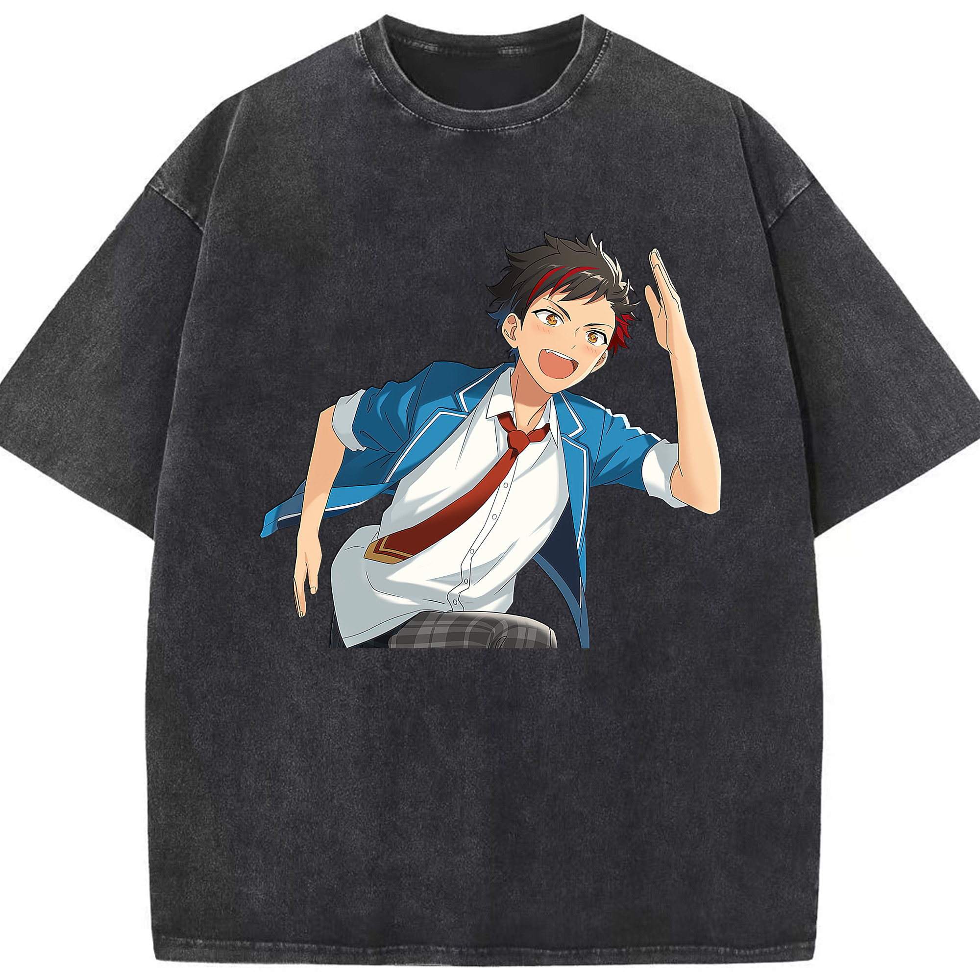 （画像用） あんさんぶるスターズ! Ensemble Stars 綿100% ヴィンテージ風 半袖Tシャツ（フロントプリント）