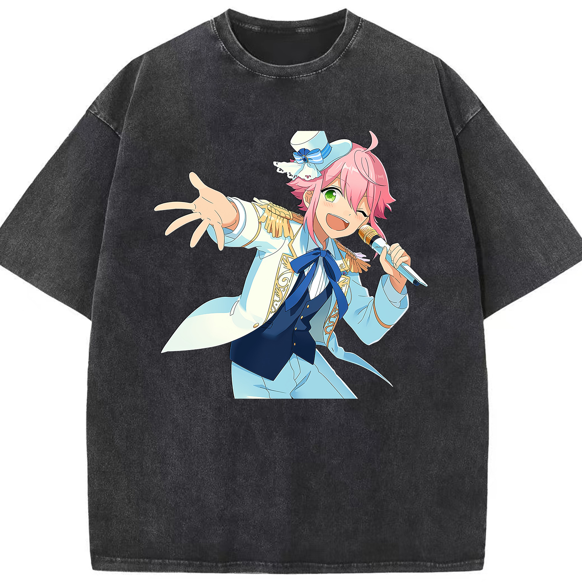 （画像用） あんさんぶるスターズ! Ensemble Stars 綿100% ヴィンテージ風 半袖Tシャツ（フロントプリント）
