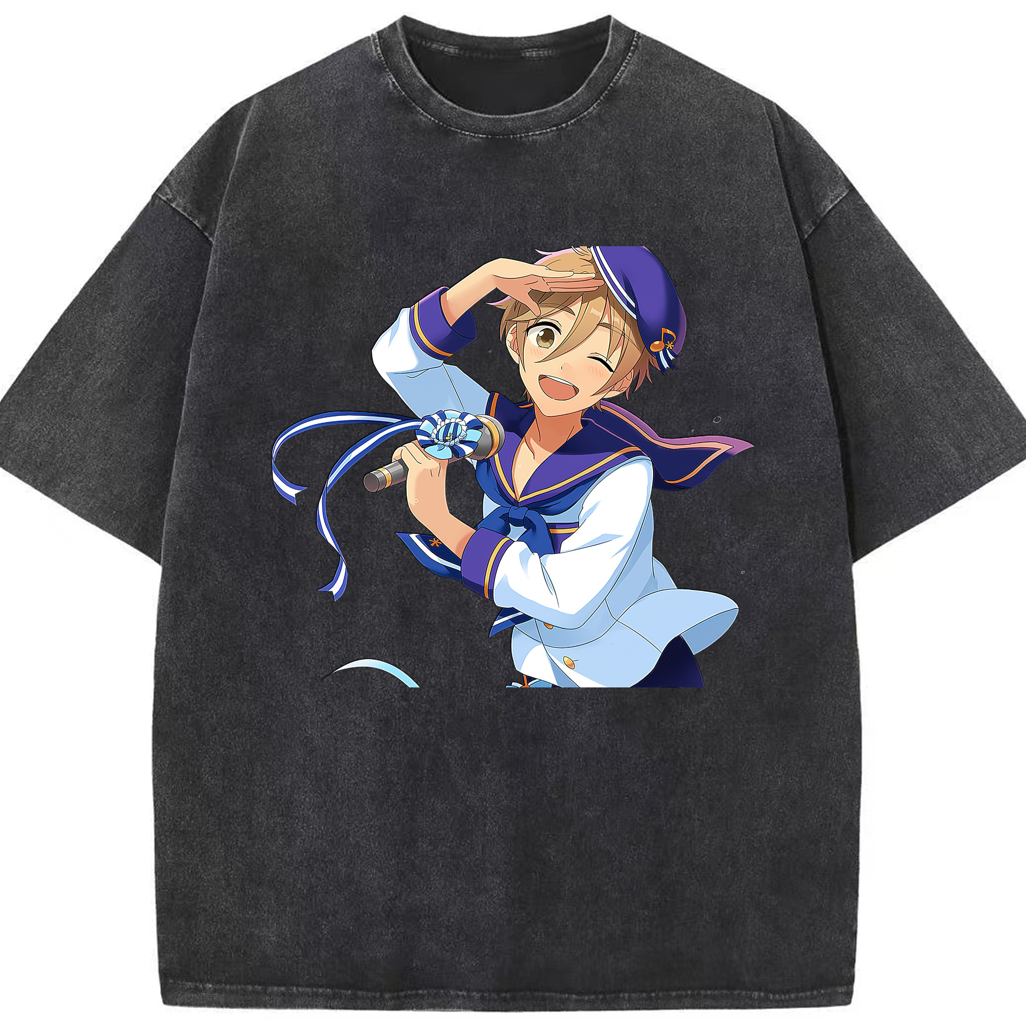 （画像用） あんさんぶるスターズ! Ensemble Stars 綿100% ヴィンテージ風 半袖Tシャツ（フロントプリント）