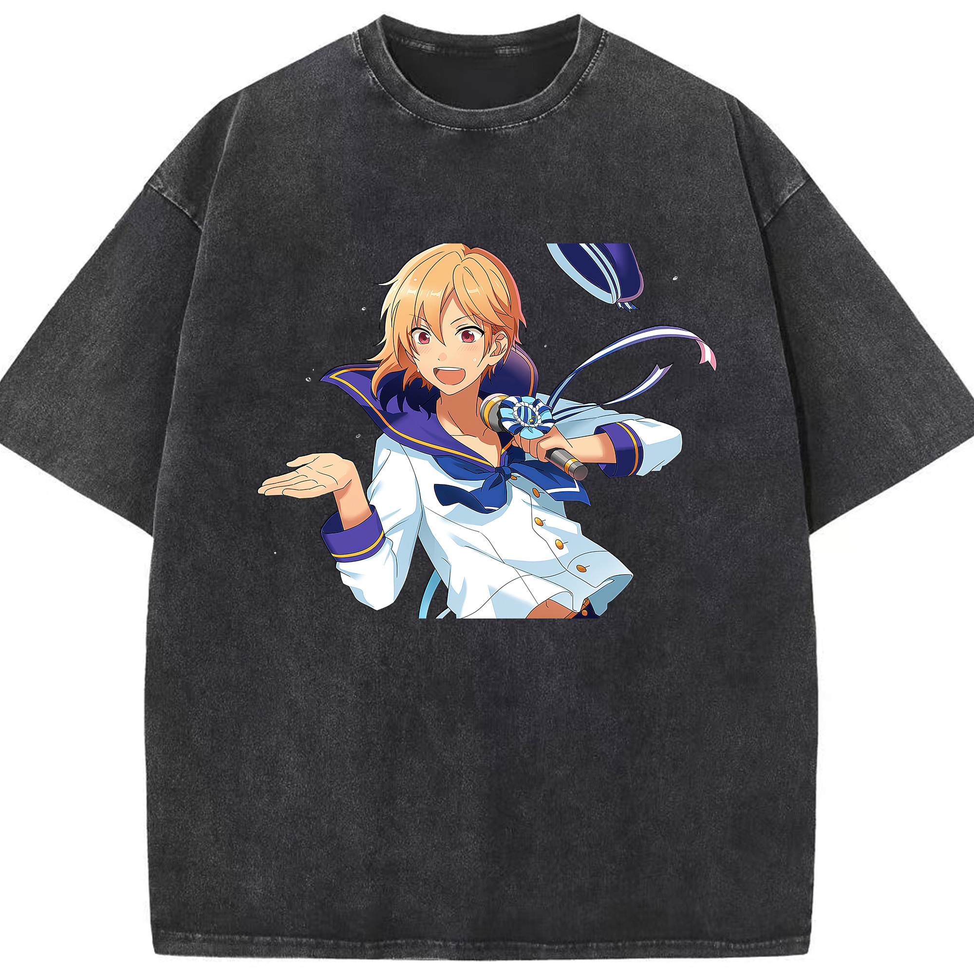 （画像用） あんさんぶるスターズ! Ensemble Stars 綿100% ヴィンテージ風 半袖Tシャツ（フロントプリント）