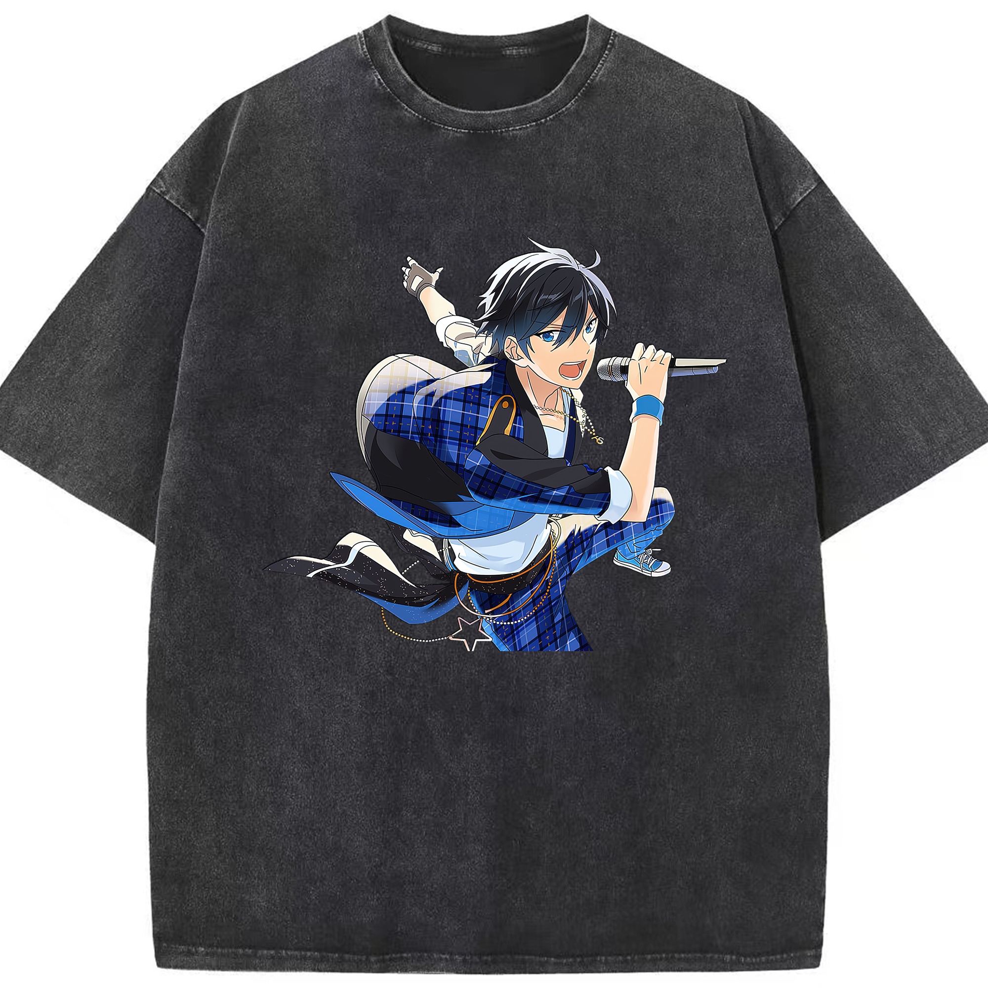 （画像用） あんさんぶるスターズ! Ensemble Stars 綿100% ヴィンテージ風 半袖Tシャツ（フロントプリント）