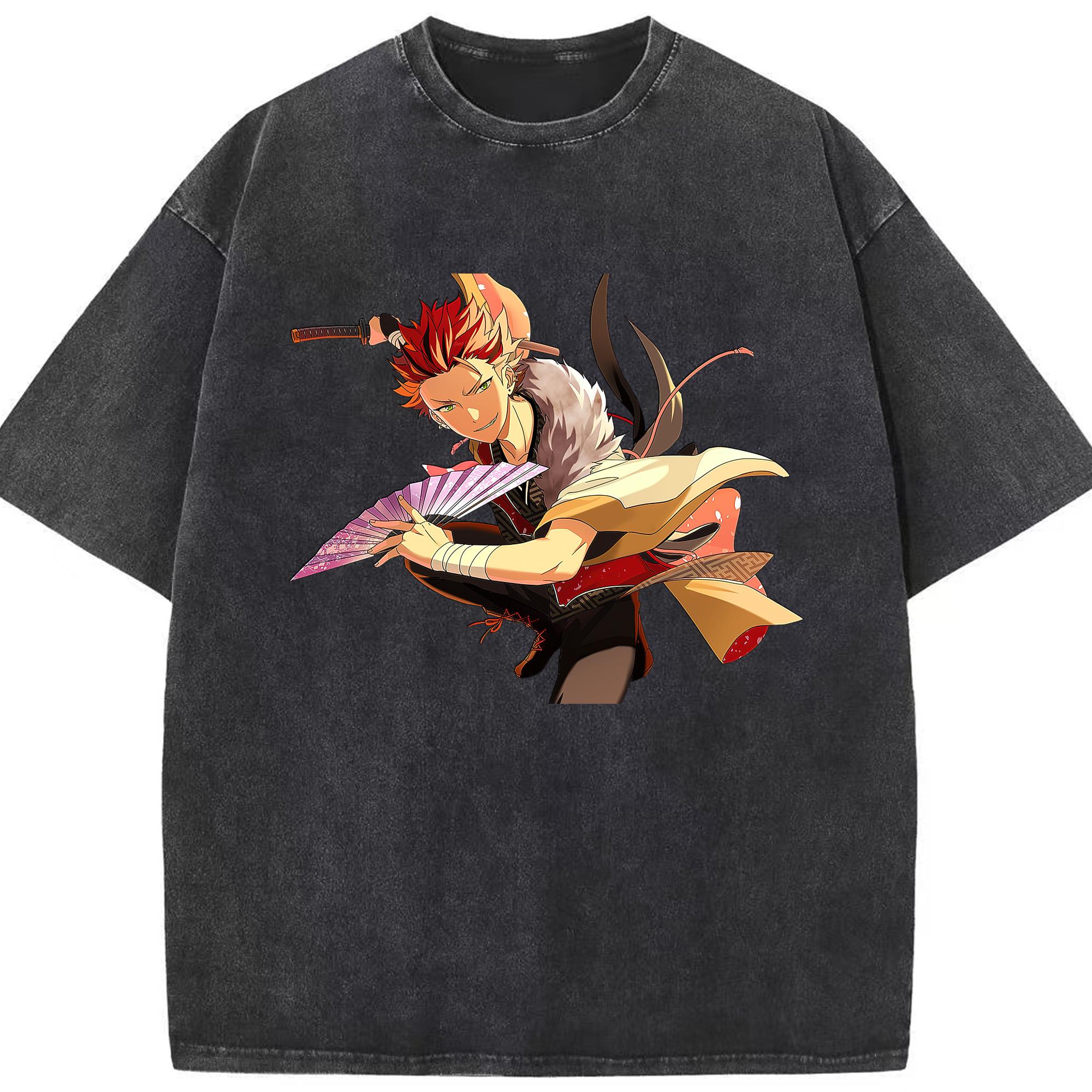 （画像用） あんさんぶるスターズ! Ensemble Stars 綿100% ヴィンテージ風 半袖Tシャツ（フロントプリント）