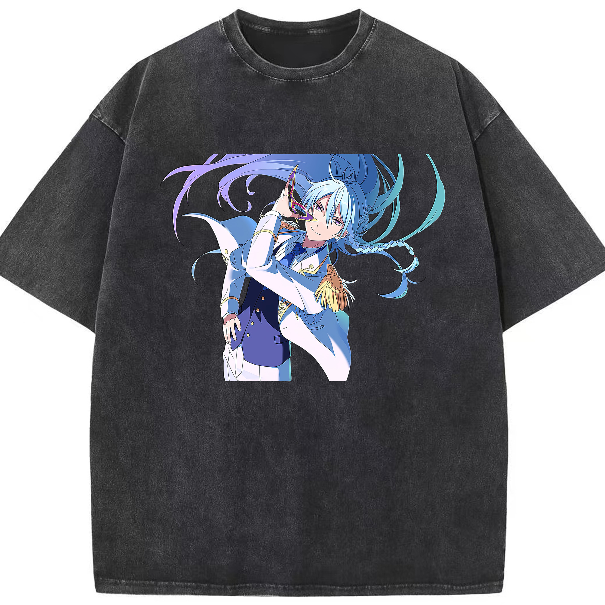 （画像用） あんさんぶるスターズ! Ensemble Stars 綿100% ヴィンテージ風 半袖Tシャツ（フロントプリント）