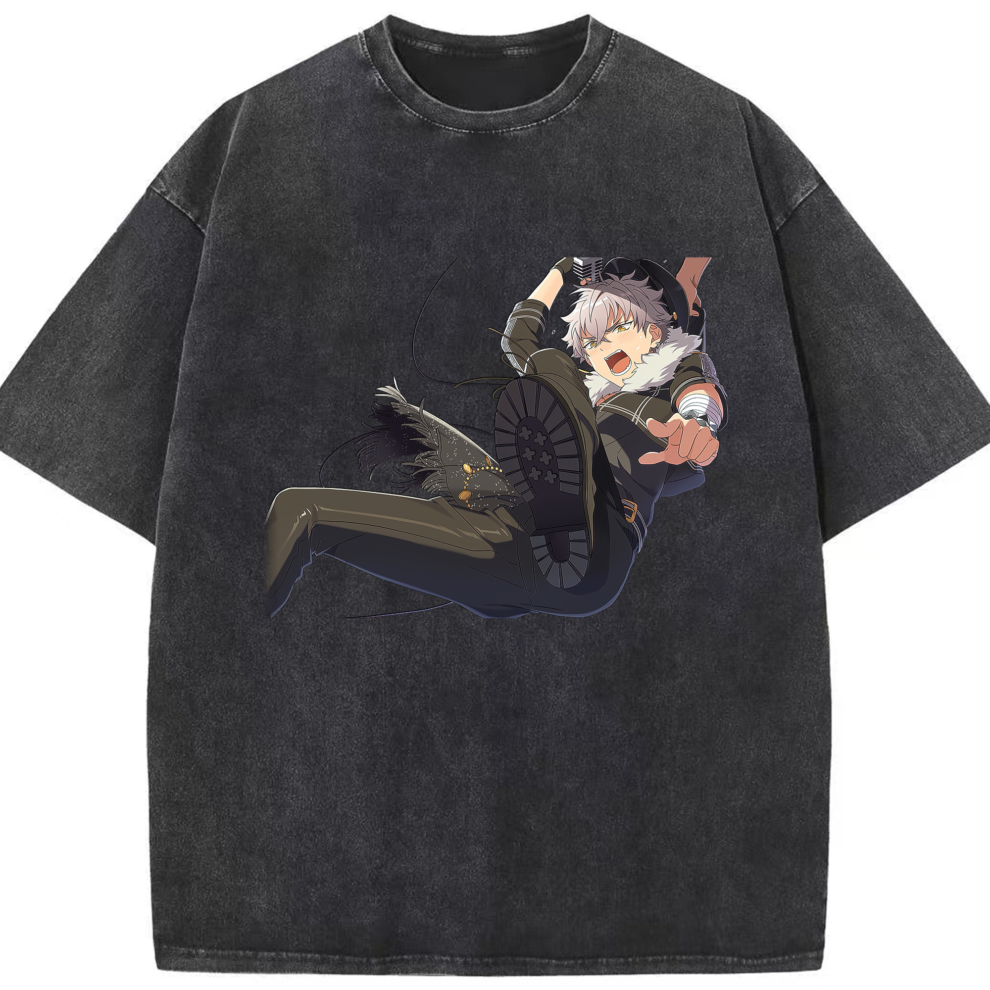 （画像用） あんさんぶるスターズ! Ensemble Stars 綿100% ヴィンテージ風 半袖Tシャツ（フロントプリント）