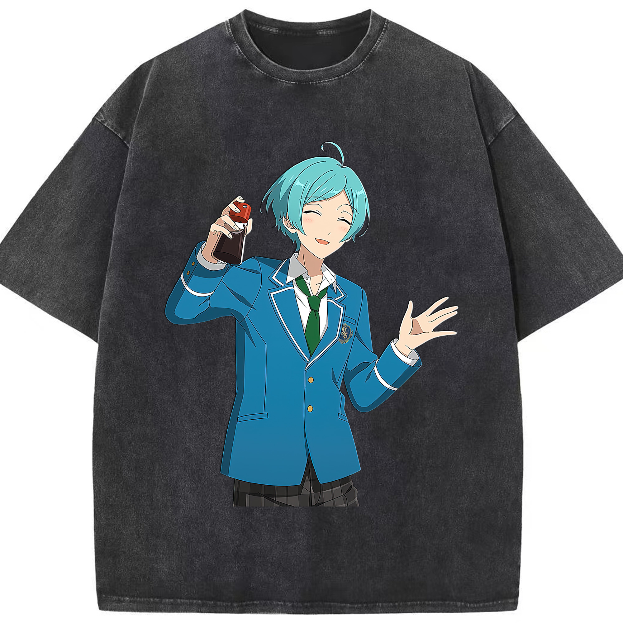 （画像用） あんさんぶるスターズ! Ensemble Stars 綿100% ヴィンテージ風 半袖Tシャツ（フロントプリント）