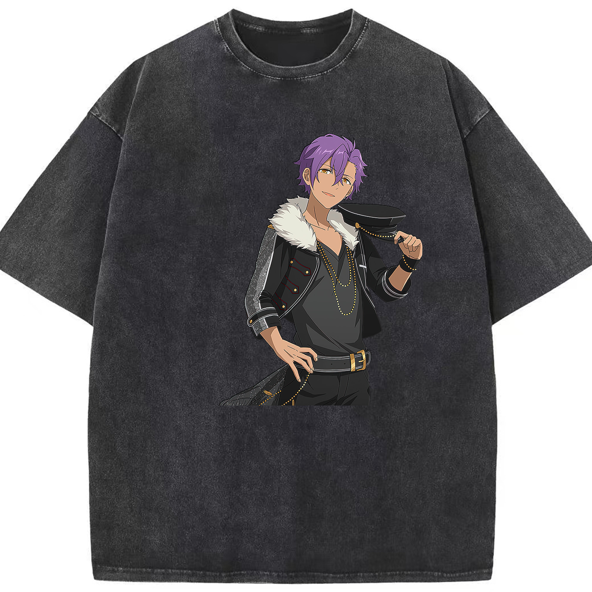 （画像用） あんさんぶるスターズ! Ensemble Stars 綿100% ヴィンテージ風 半袖Tシャツ（フロントプリント）