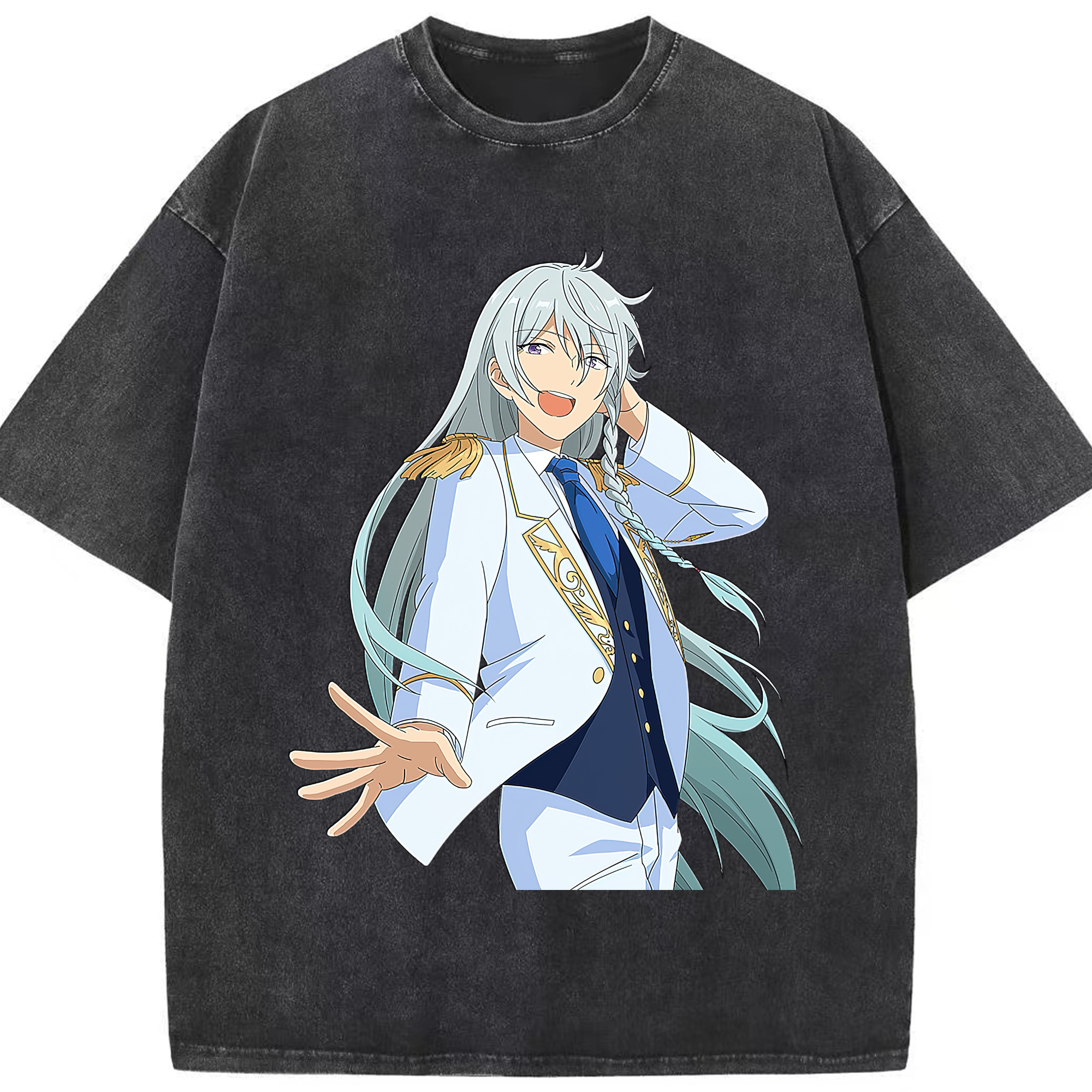 （画像用） あんさんぶるスターズ! Ensemble Stars 綿100% ヴィンテージ風 半袖Tシャツ（フロントプリント）