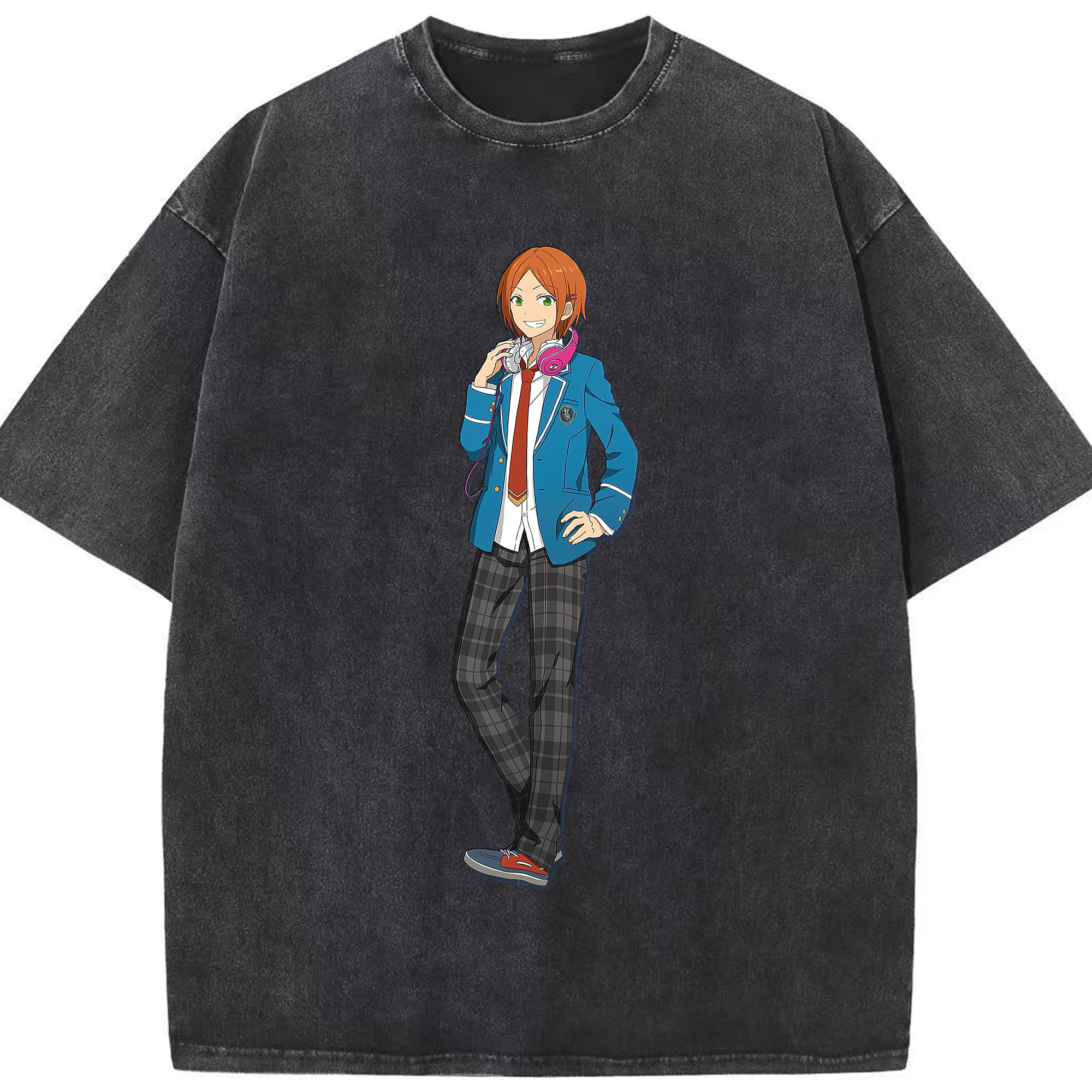 （画像用） あんさんぶるスターズ! Ensemble Stars 綿100% ヴィンテージ風 半袖Tシャツ（フロントプリント）