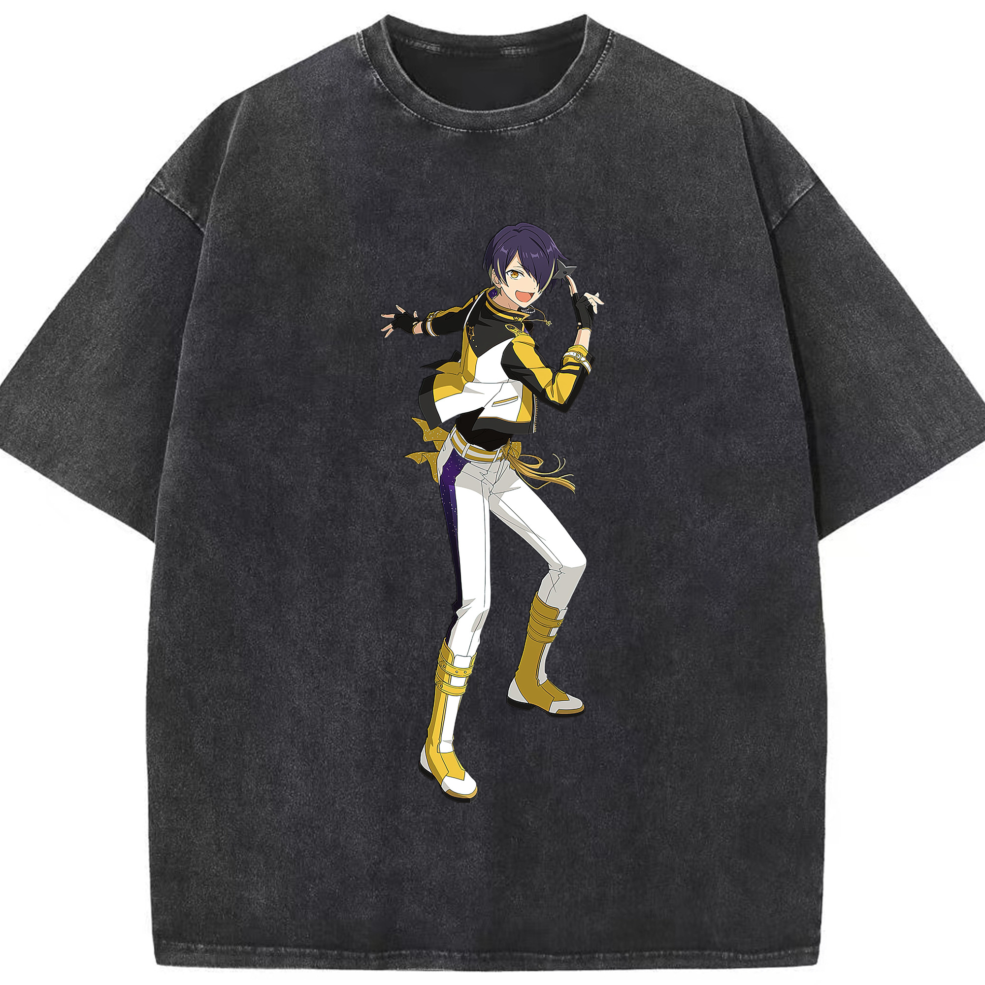 （画像用） あんさんぶるスターズ! Ensemble Stars 綿100% ヴィンテージ風 半袖Tシャツ（フロントプリント）