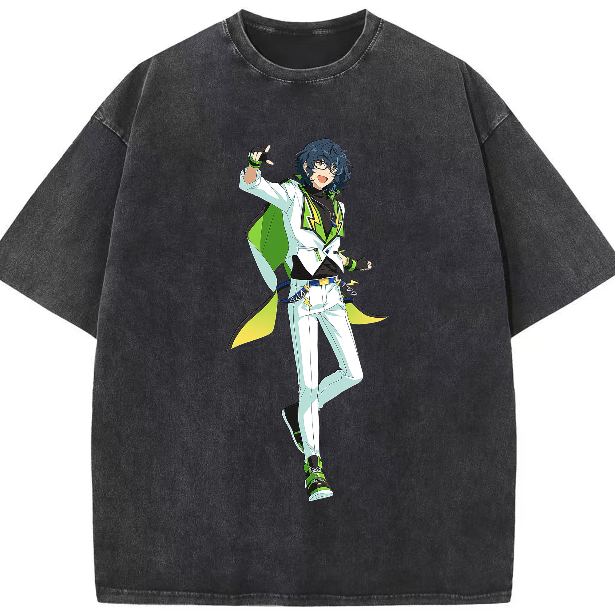 （画像用） あんさんぶるスターズ! Ensemble Stars 綿100% ヴィンテージ風 半袖Tシャツ（フロントプリント）