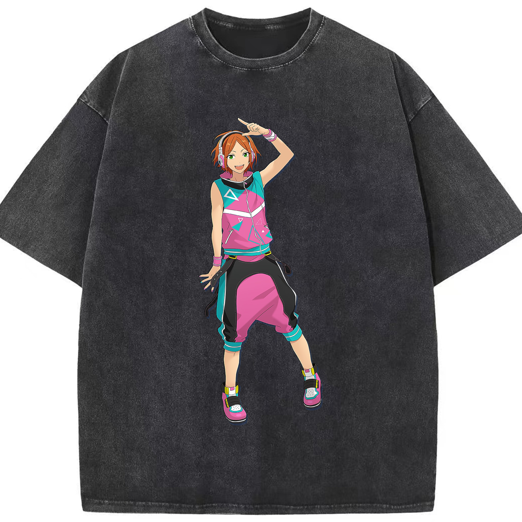 （画像用） あんさんぶるスターズ! Ensemble Stars 綿100% ヴィンテージ風 半袖Tシャツ（フロントプリント）