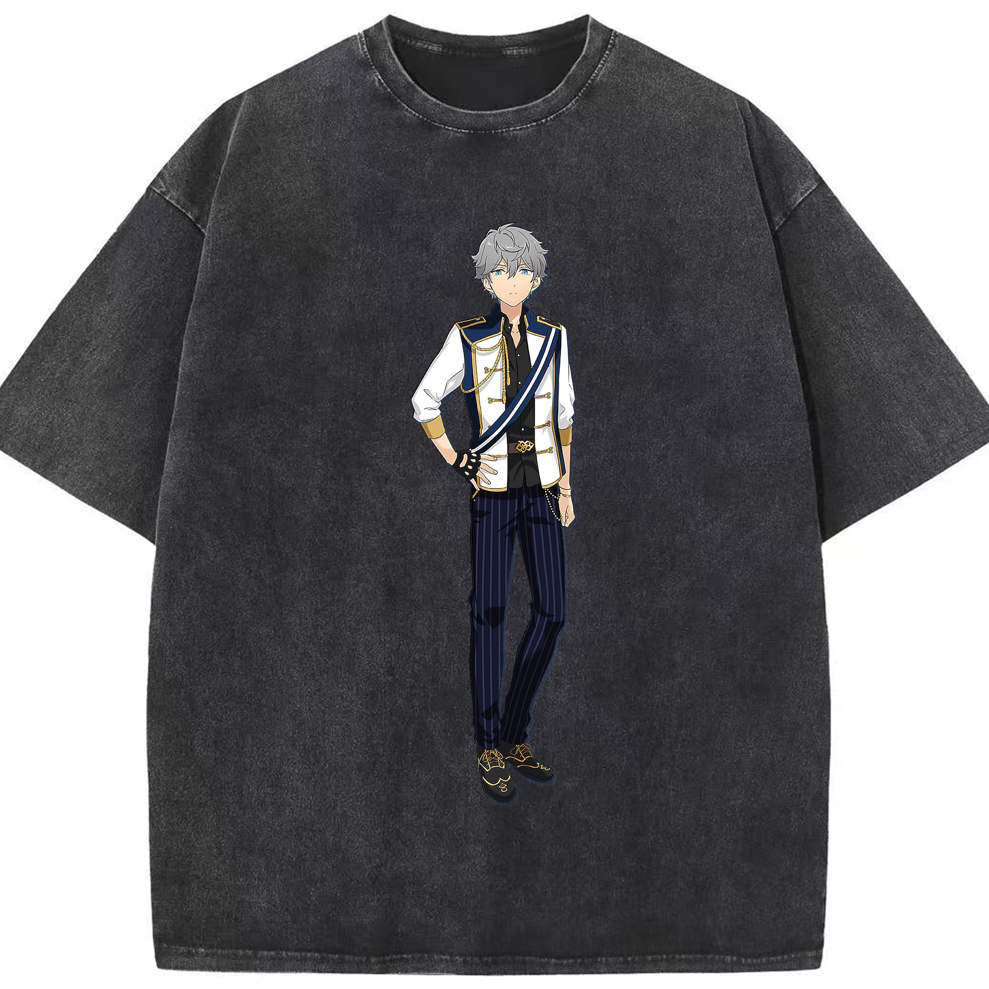 （画像用） あんさんぶるスターズ! Ensemble Stars 綿100% ヴィンテージ風 半袖Tシャツ（フロントプリント）