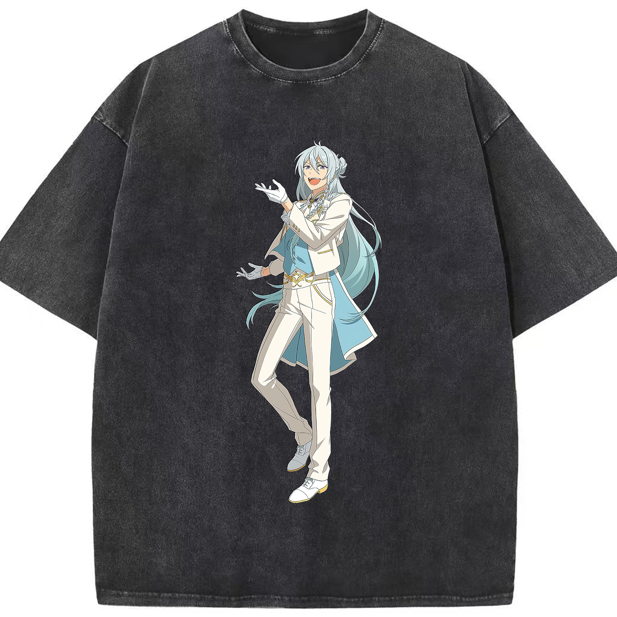（画像用） あんさんぶるスターズ! Ensemble Stars 綿100% ヴィンテージ風 半袖Tシャツ（フロントプリント）
