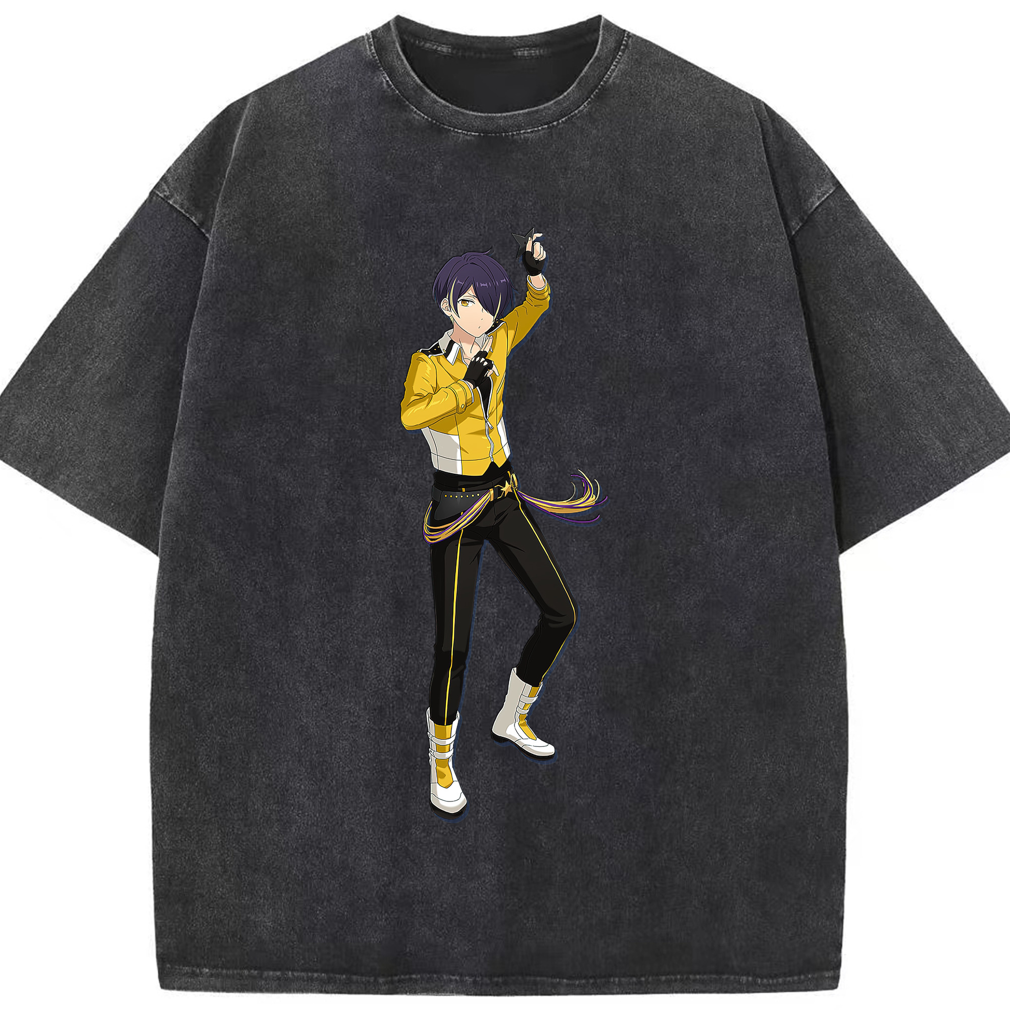 （画像用） あんさんぶるスターズ! Ensemble Stars 綿100% ヴィンテージ風 半袖Tシャツ（フロントプリント）