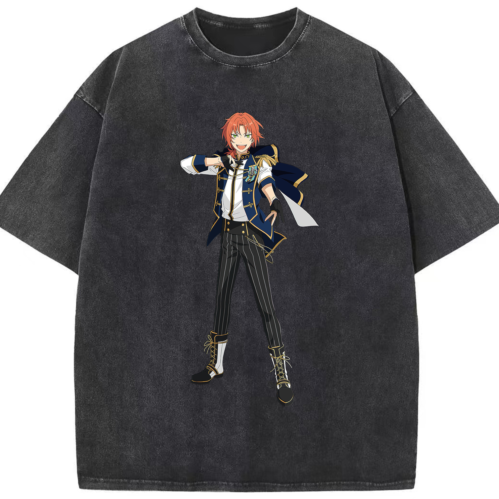 （画像用） あんさんぶるスターズ! Ensemble Stars 綿100% ヴィンテージ風 半袖Tシャツ（フロントプリント）