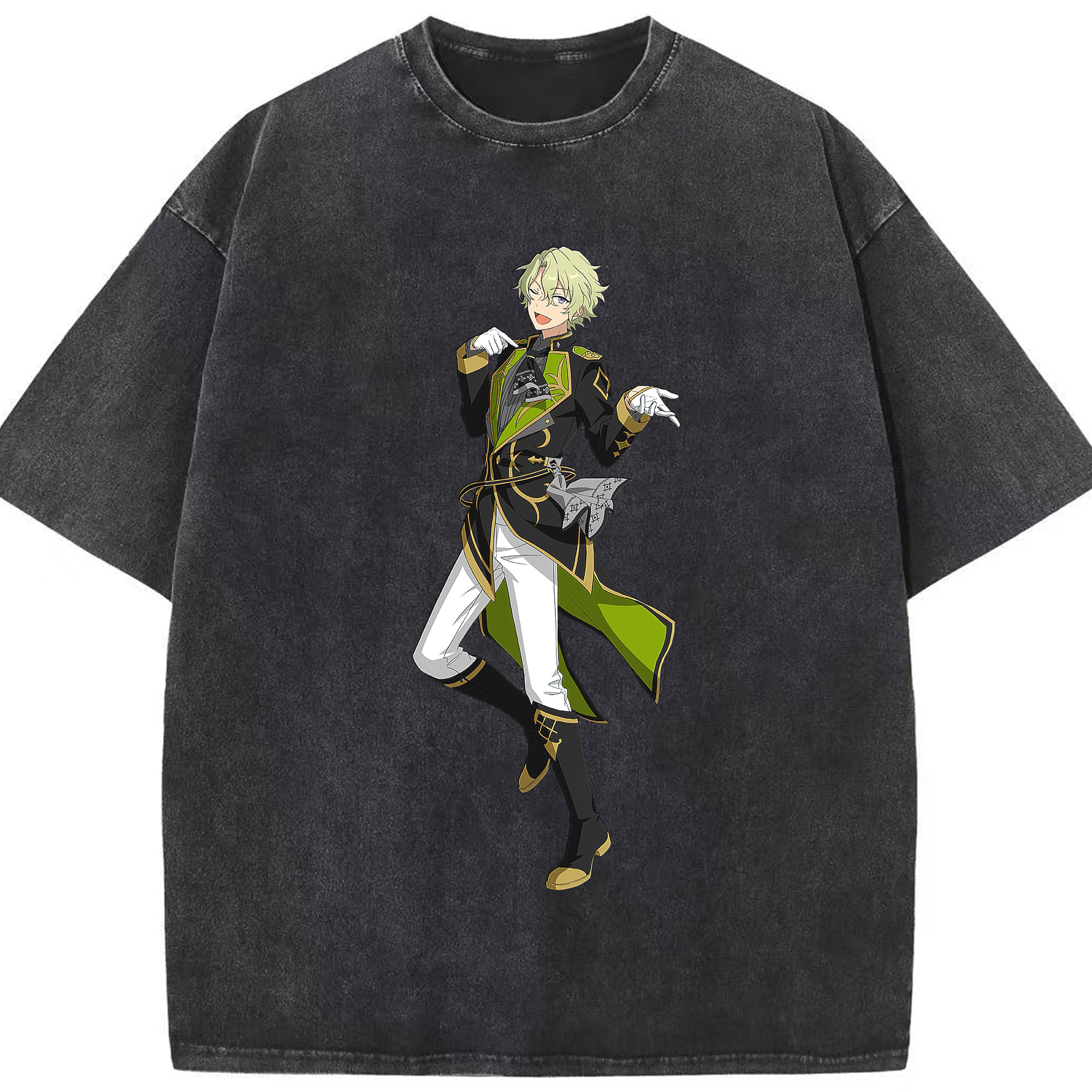 （画像用） あんさんぶるスターズ! Ensemble Stars 綿100% ヴィンテージ風 半袖Tシャツ（フロントプリント）