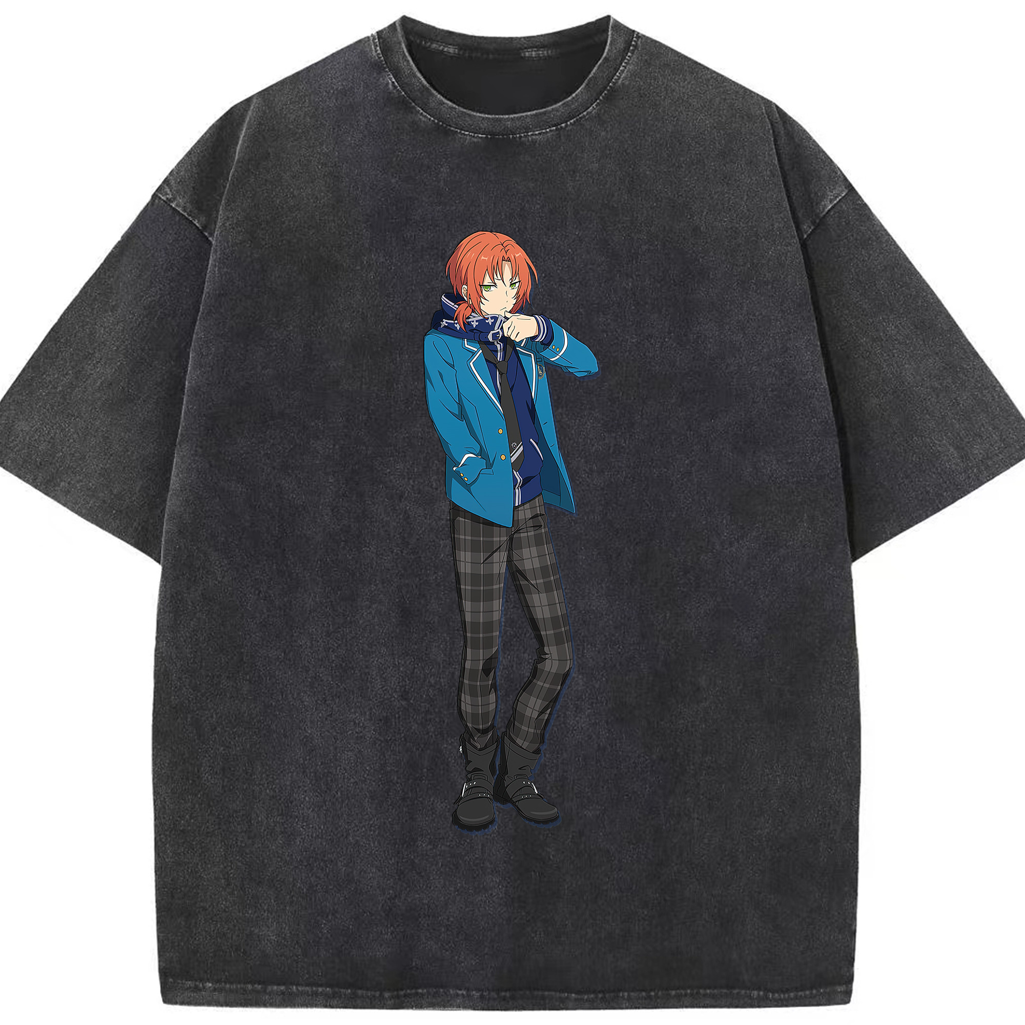 （画像用） あんさんぶるスターズ! Ensemble Stars 綿100% ヴィンテージ風 半袖Tシャツ（フロントプリント）