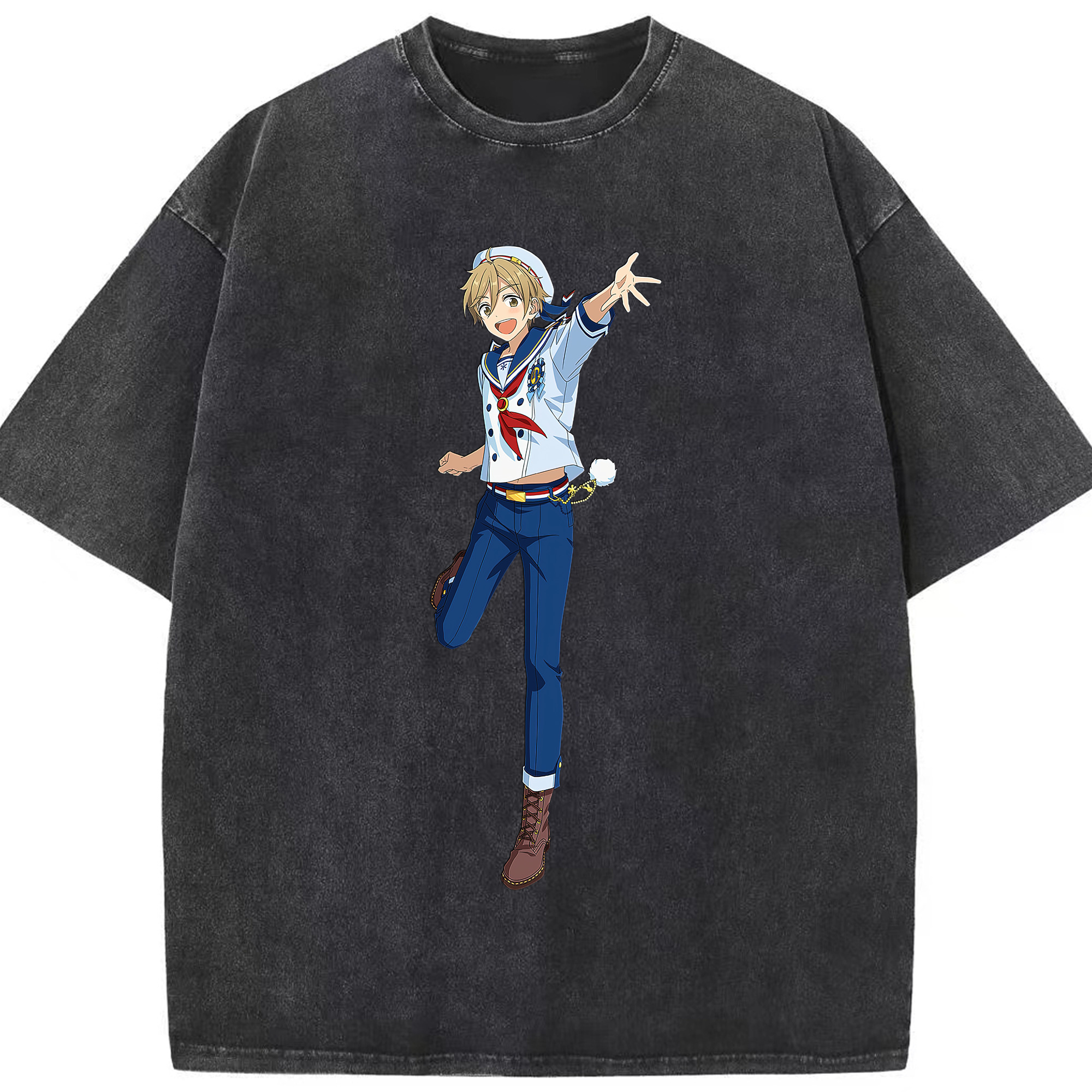 （画像用） あんさんぶるスターズ! Ensemble Stars 綿100% ヴィンテージ風 半袖Tシャツ（フロントプリント）