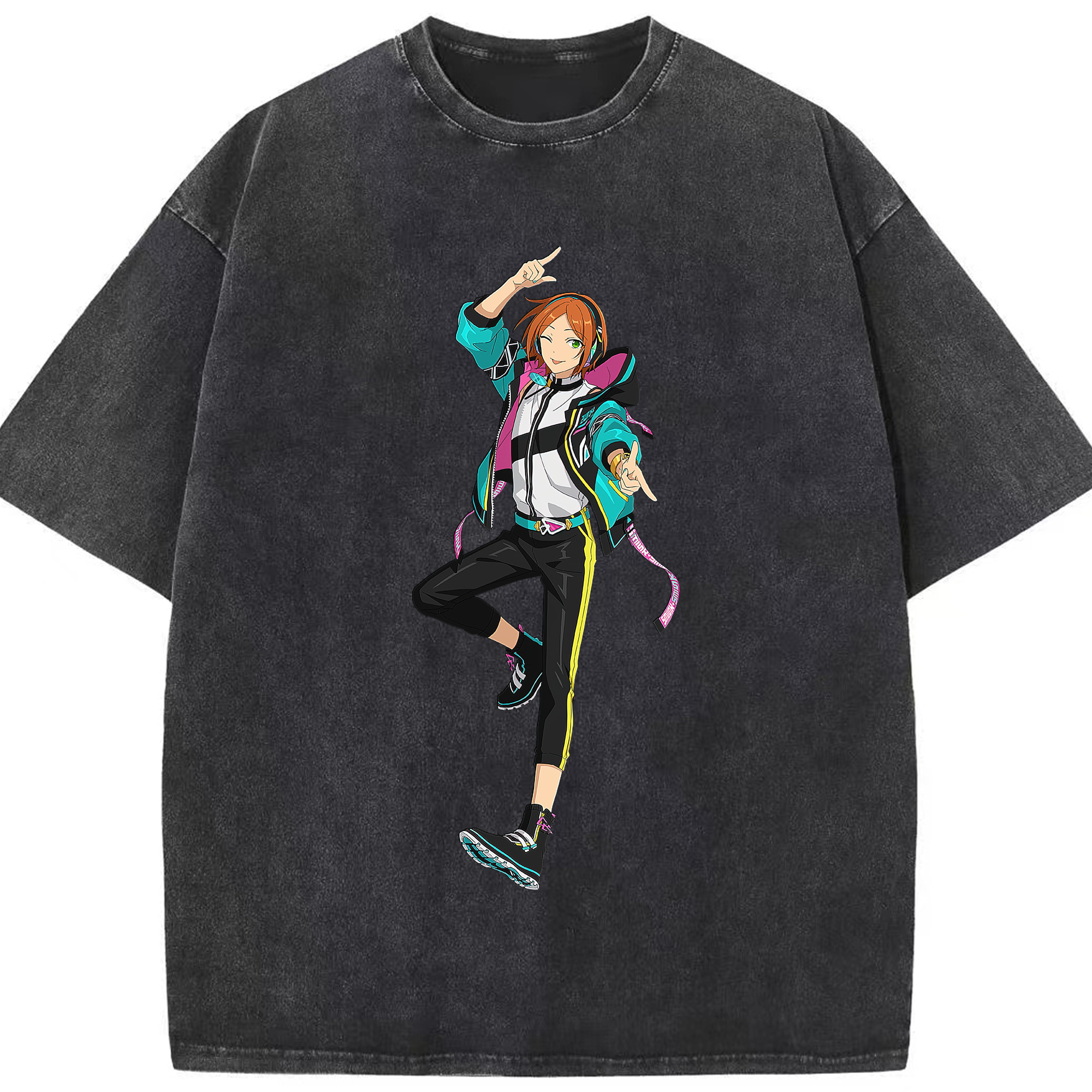 （画像用） あんさんぶるスターズ! Ensemble Stars 綿100% ヴィンテージ風 半袖Tシャツ（フロントプリント）