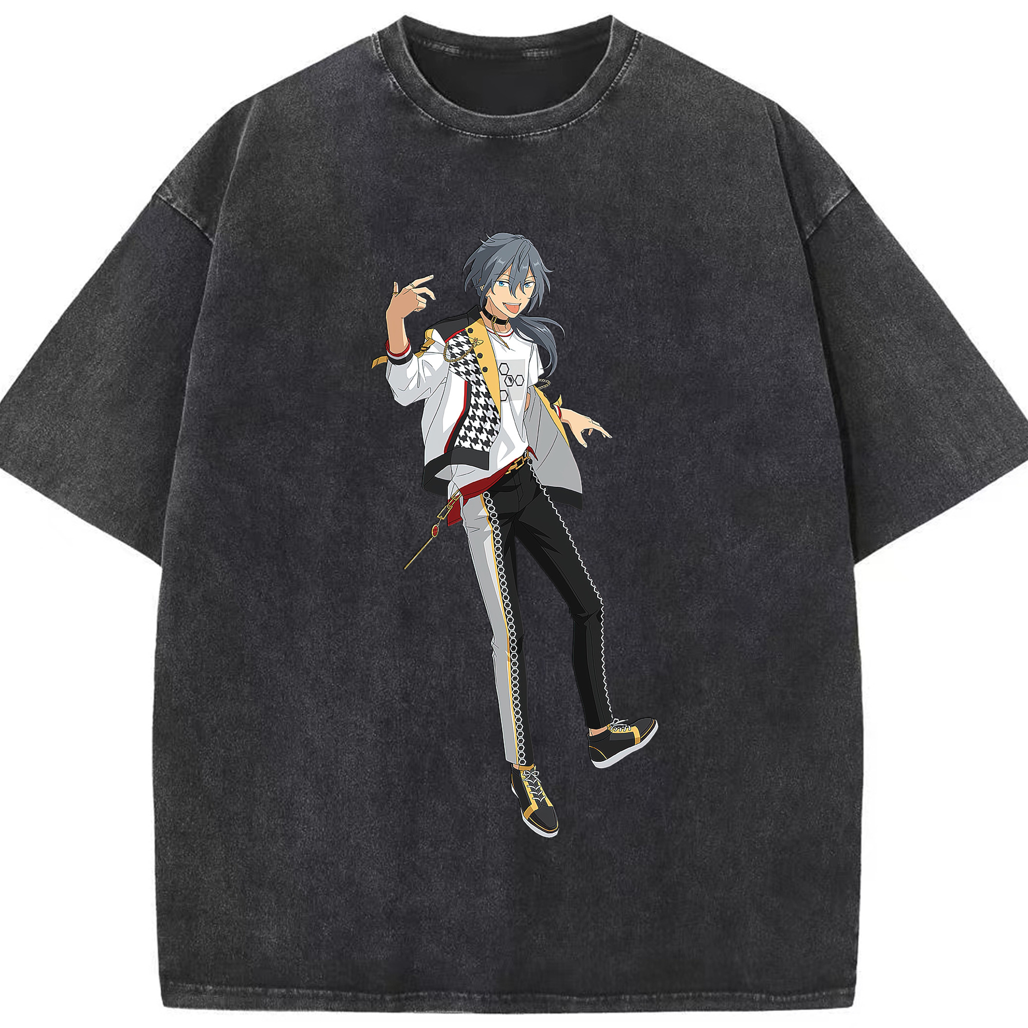 （画像用） あんさんぶるスターズ! Ensemble Stars 綿100% ヴィンテージ風 半袖Tシャツ（フロントプリント）