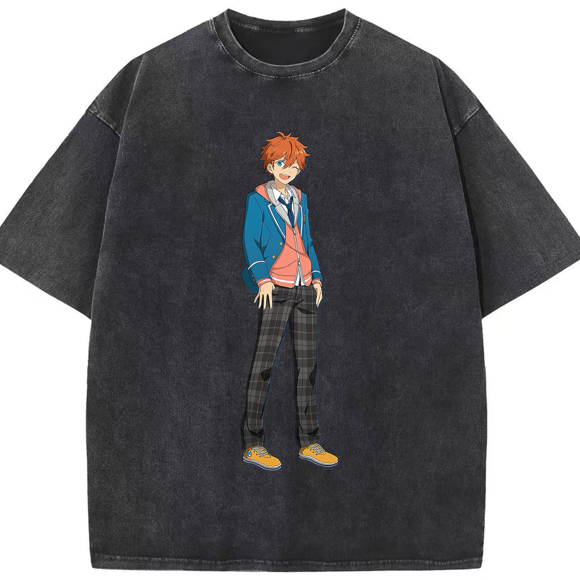 （画像用） あんさんぶるスターズ! Ensemble Stars 綿100% ヴィンテージ風 半袖Tシャツ（フロントプリント）