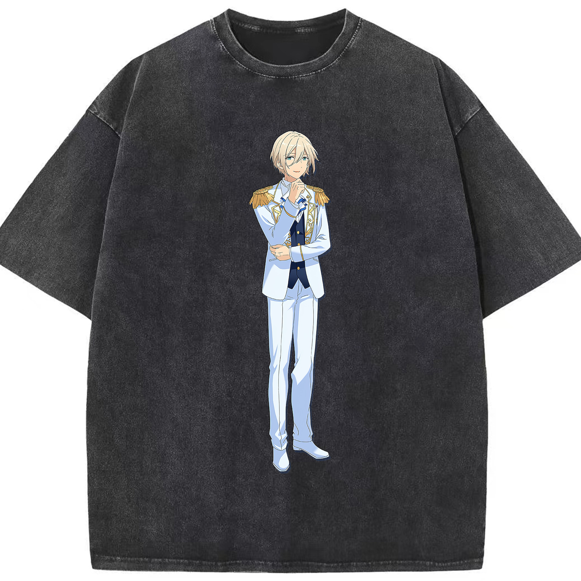 （画像用） あんさんぶるスターズ! Ensemble Stars 綿100% ヴィンテージ風 半袖Tシャツ（フロントプリント）