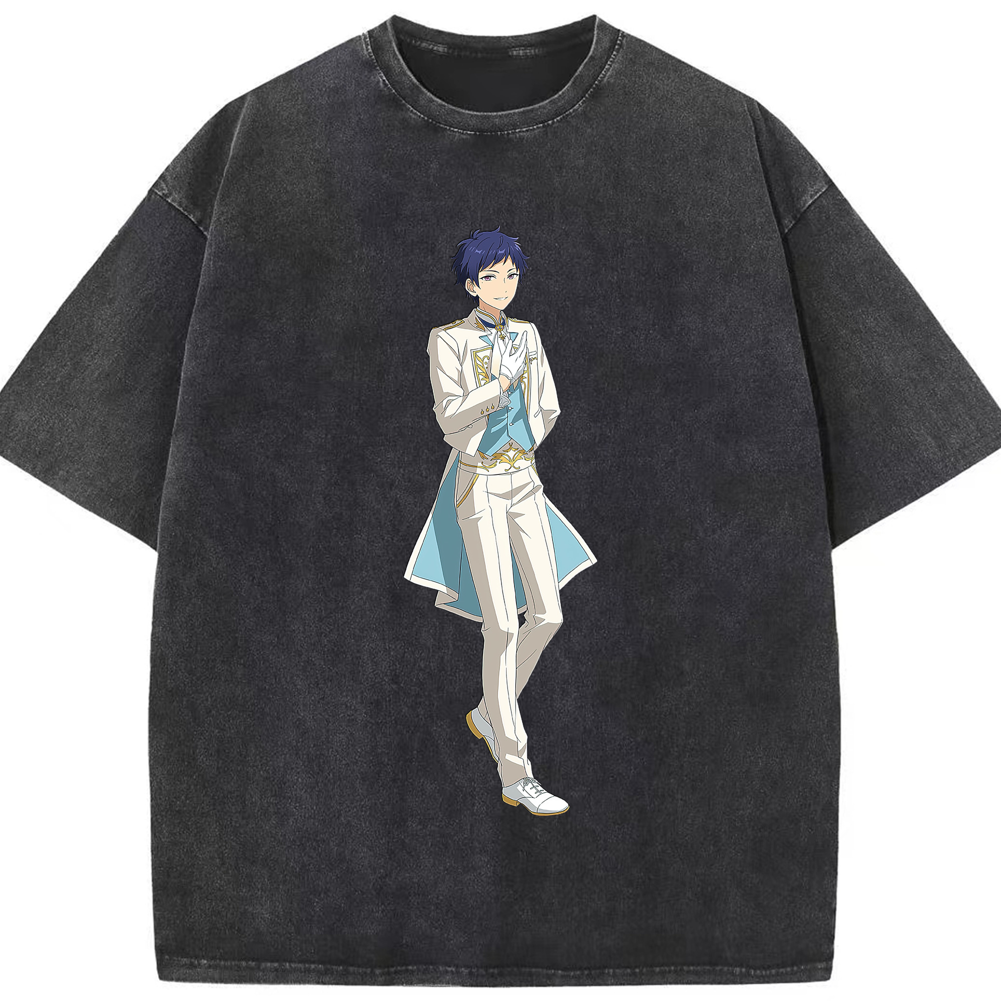 （画像用） あんさんぶるスターズ! Ensemble Stars 綿100% ヴィンテージ風 半袖Tシャツ（フロントプリント）