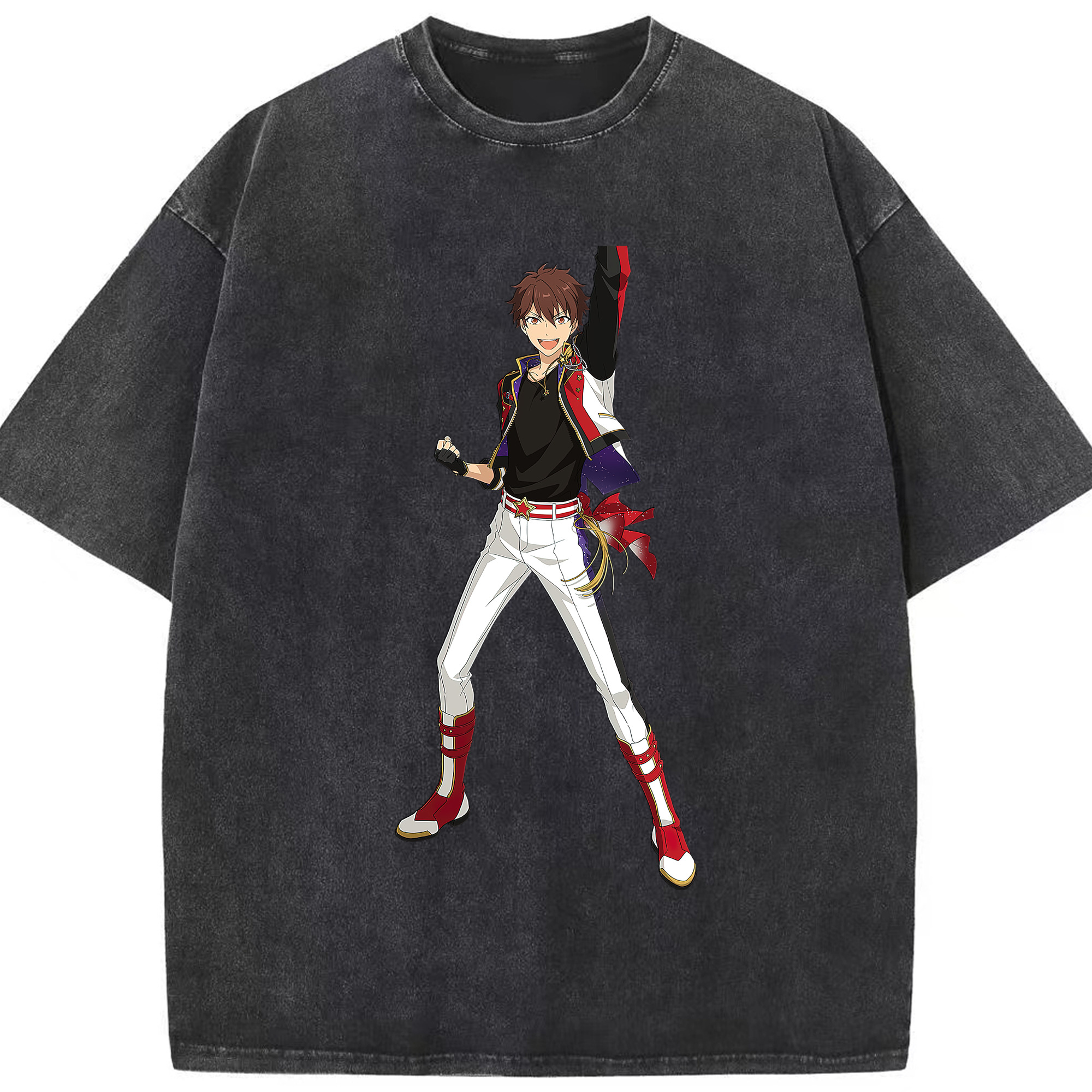 （画像用） あんさんぶるスターズ! Ensemble Stars 綿100% ヴィンテージ風 半袖Tシャツ（フロントプリント）