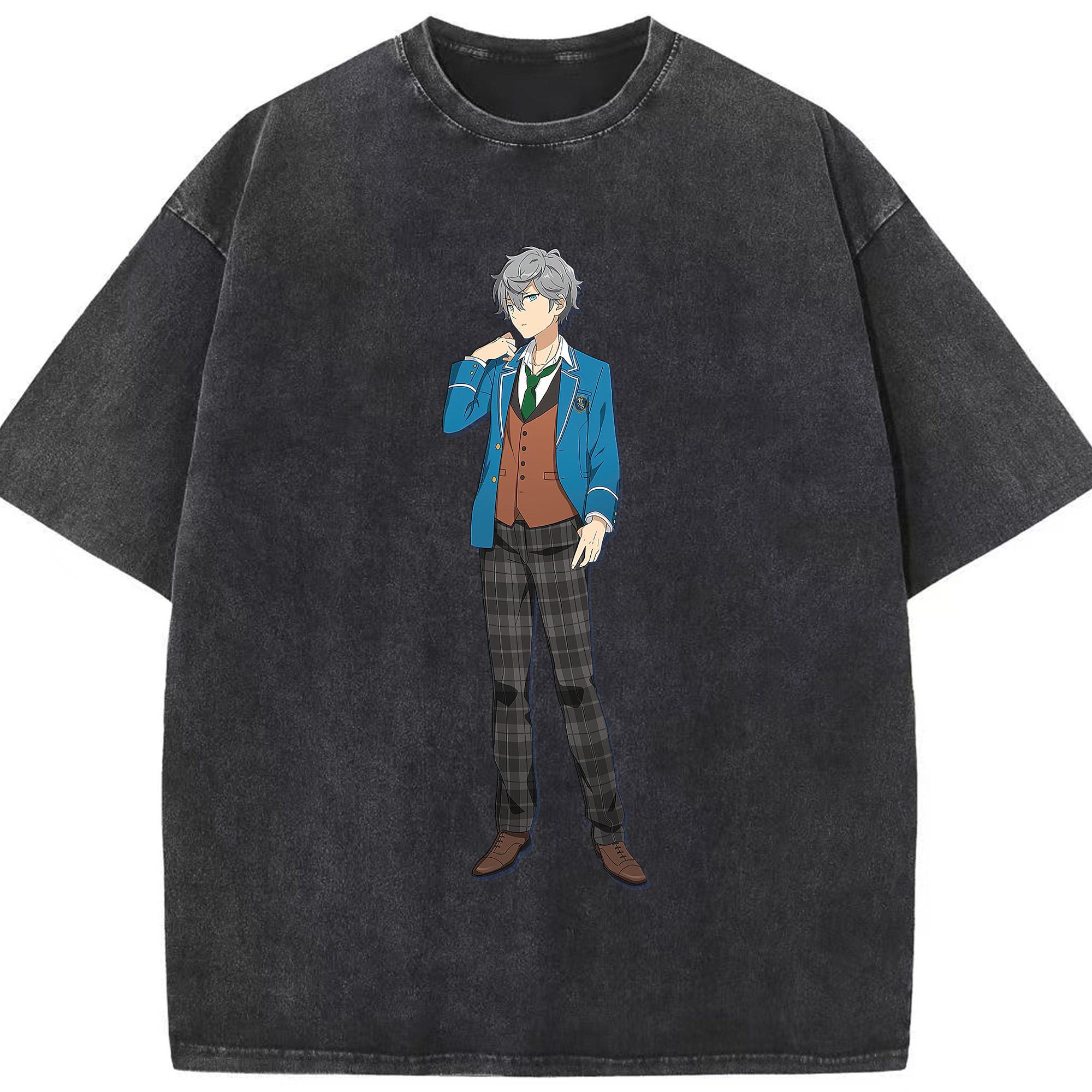 （画像用） あんさんぶるスターズ! Ensemble Stars 綿100% ヴィンテージ風 半袖Tシャツ（フロントプリント）