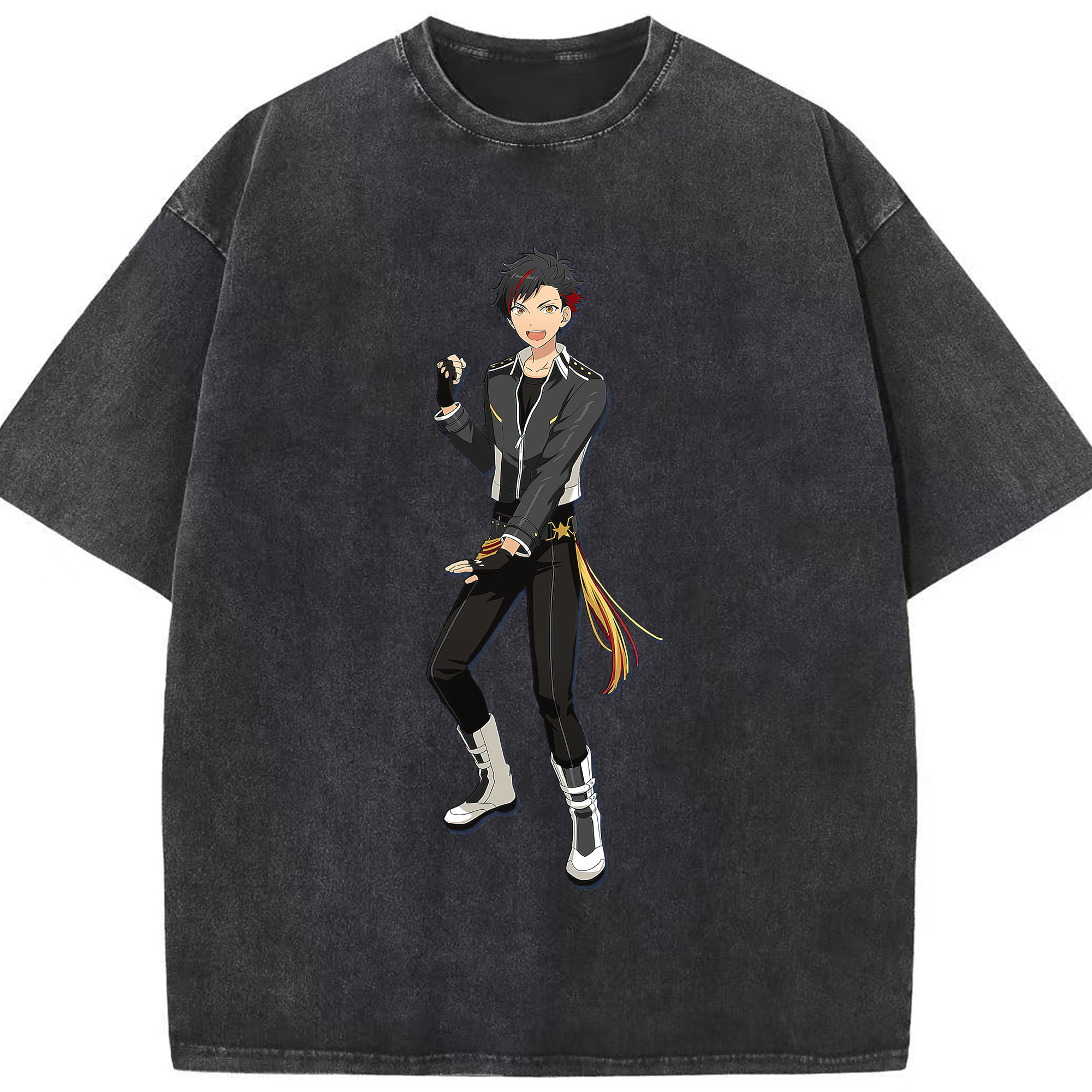 （画像用） あんさんぶるスターズ! Ensemble Stars 綿100% ヴィンテージ風 半袖Tシャツ（フロントプリント）