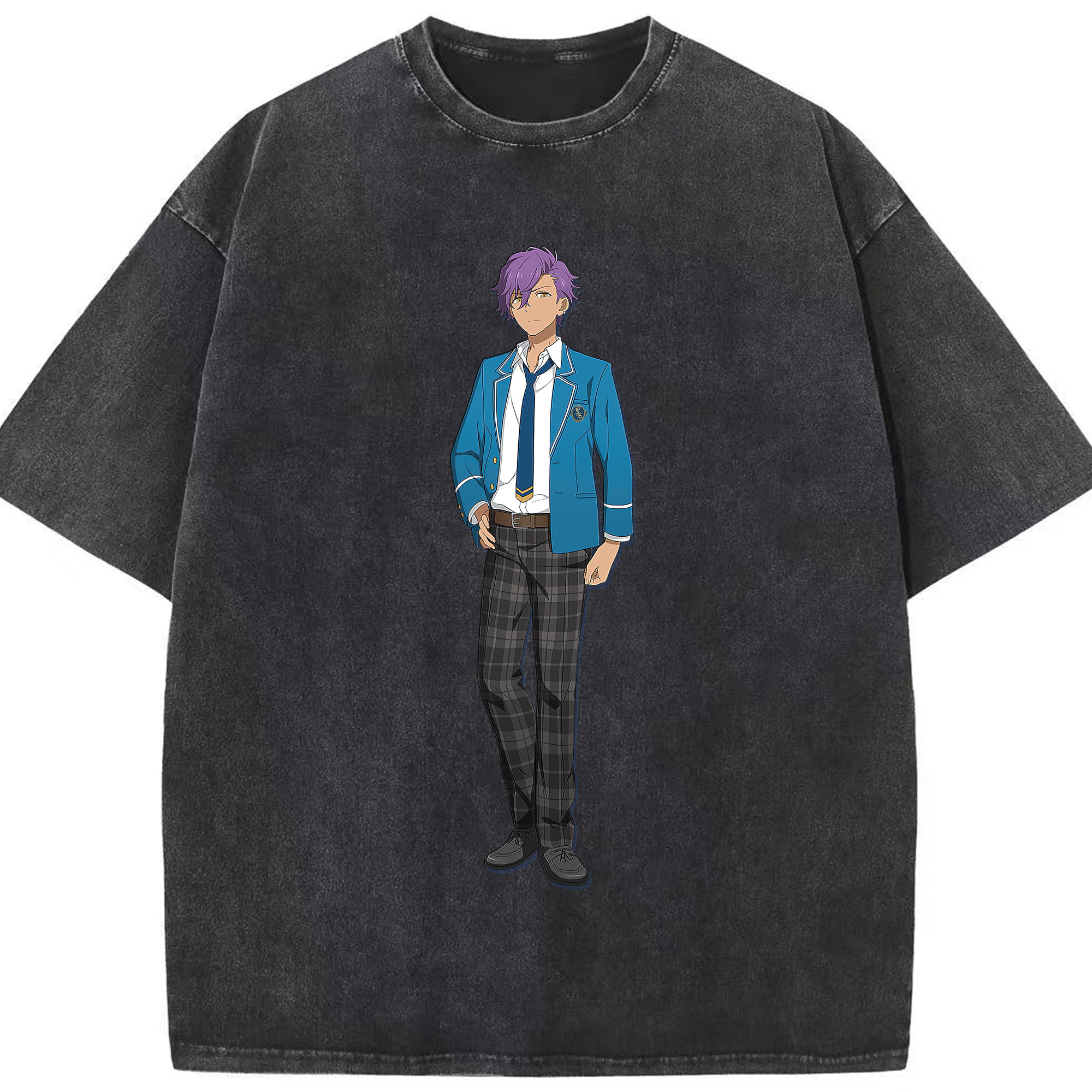 （画像用） あんさんぶるスターズ! Ensemble Stars 綿100% ヴィンテージ風 半袖Tシャツ（フロントプリント）