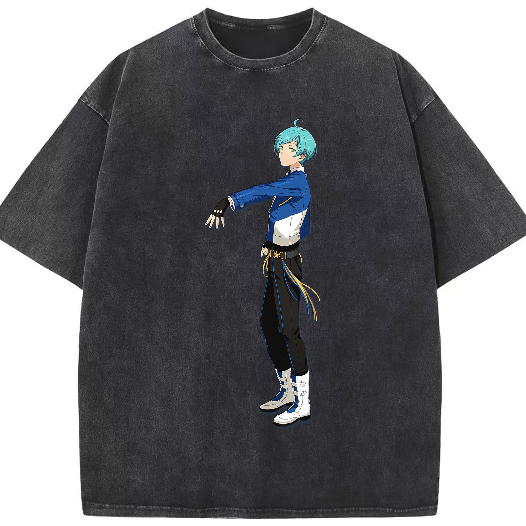 （画像用） あんさんぶるスターズ! Ensemble Stars 綿100% ヴィンテージ風 半袖Tシャツ（フロントプリント）