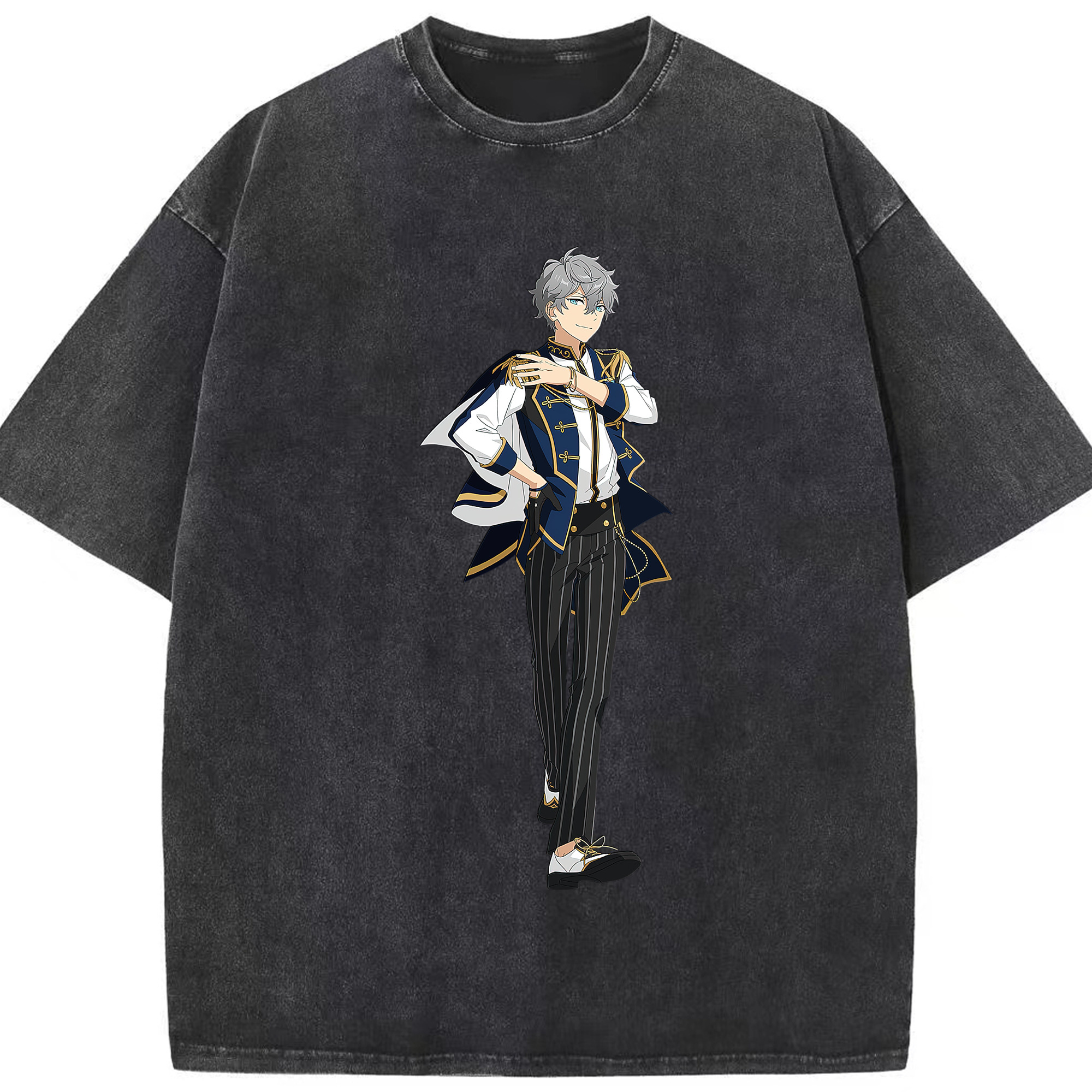 （画像用） あんさんぶるスターズ! Ensemble Stars 綿100% ヴィンテージ風 半袖Tシャツ（フロントプリント）