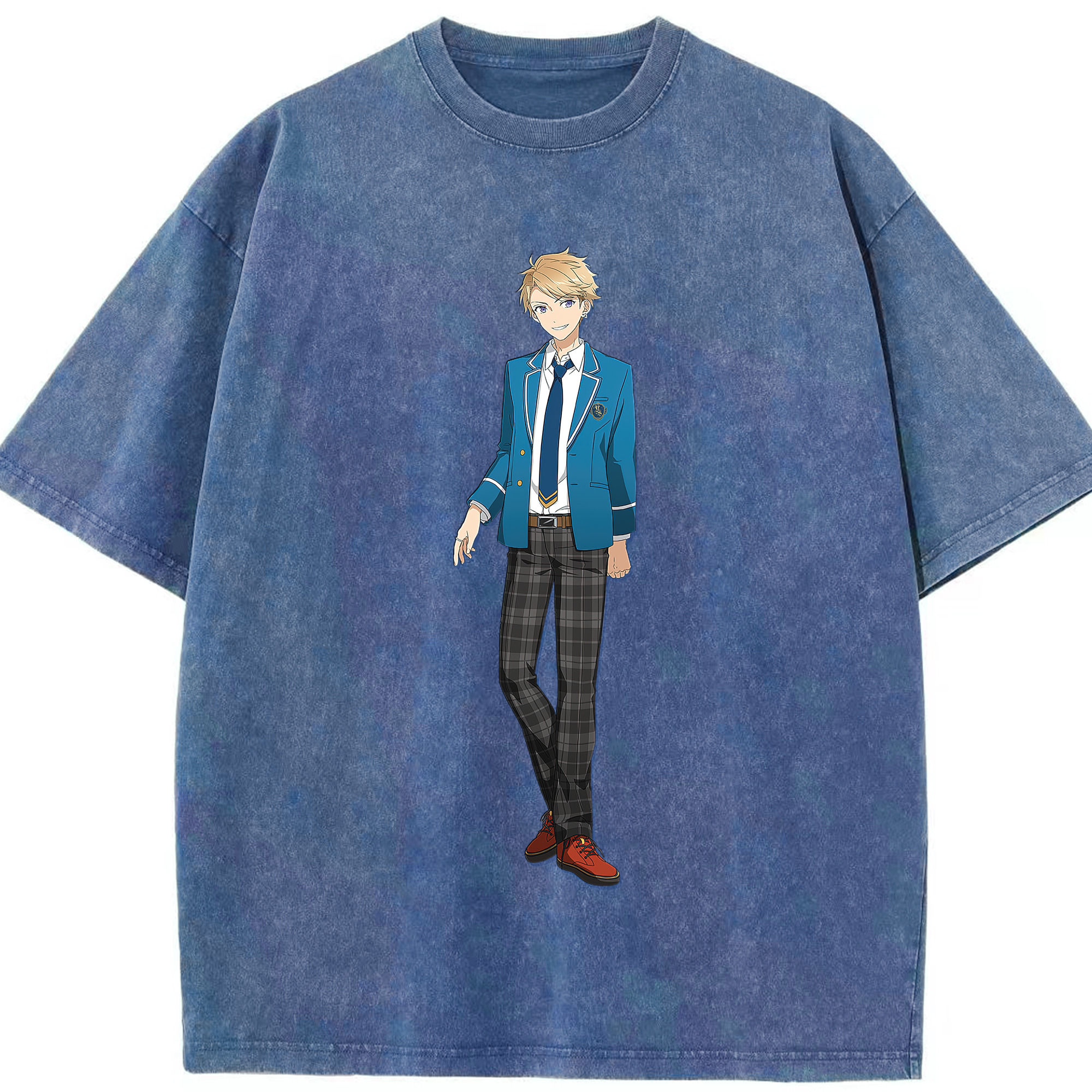 （画像用） あんさんぶるスターズ! Ensemble Stars 綿100% ヴィンテージ風 半袖Tシャツ（フロントプリント）