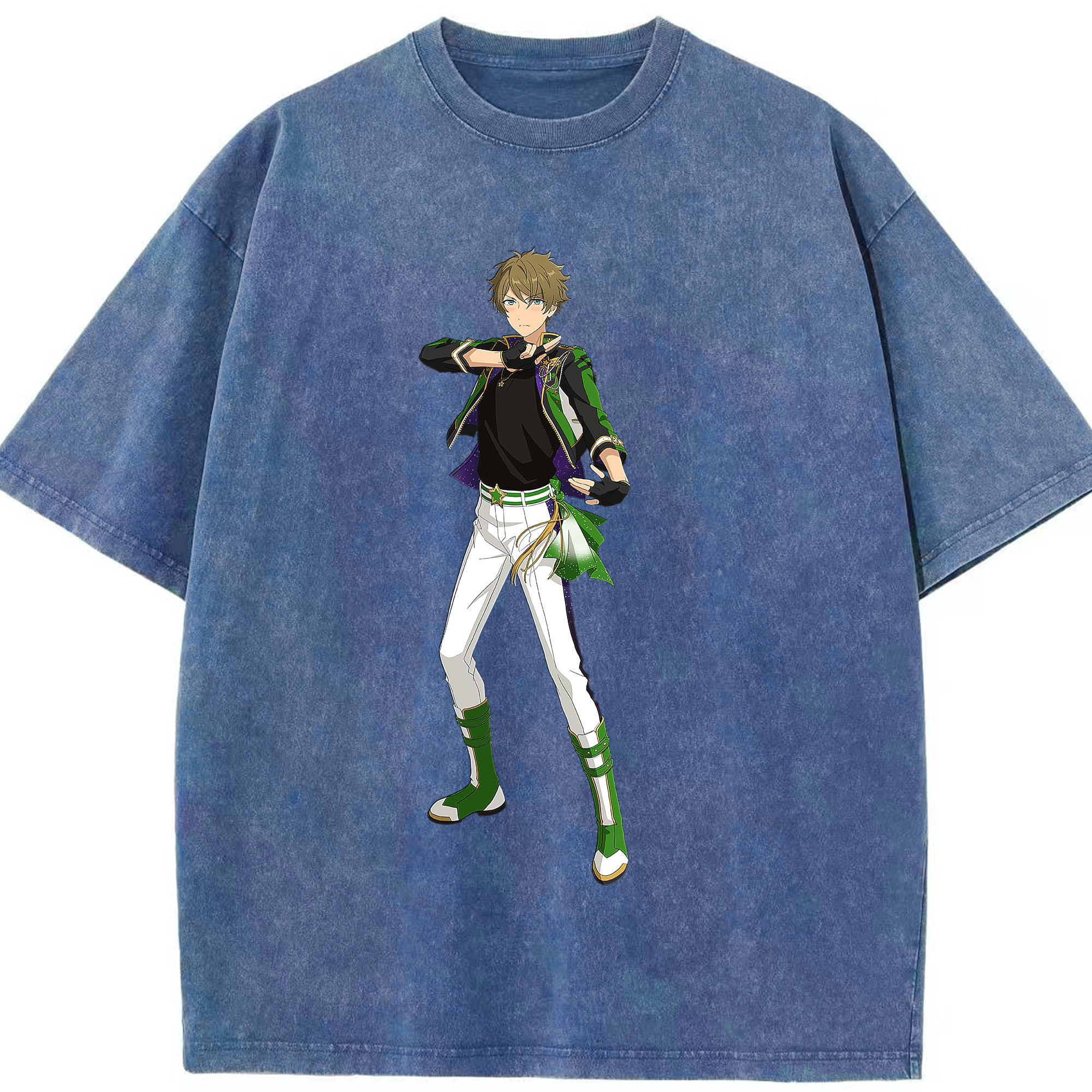 （画像用） あんさんぶるスターズ! Ensemble Stars 綿100% ヴィンテージ風 半袖Tシャツ（フロントプリント）
