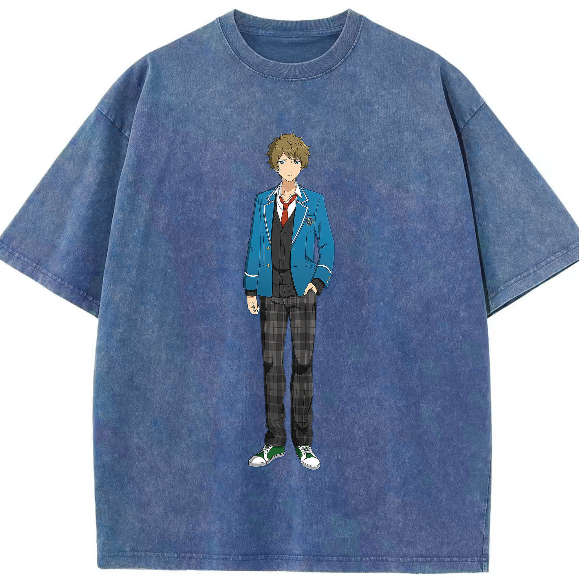 （画像用） あんさんぶるスターズ! Ensemble Stars 綿100% ヴィンテージ風 半袖Tシャツ（フロントプリント）