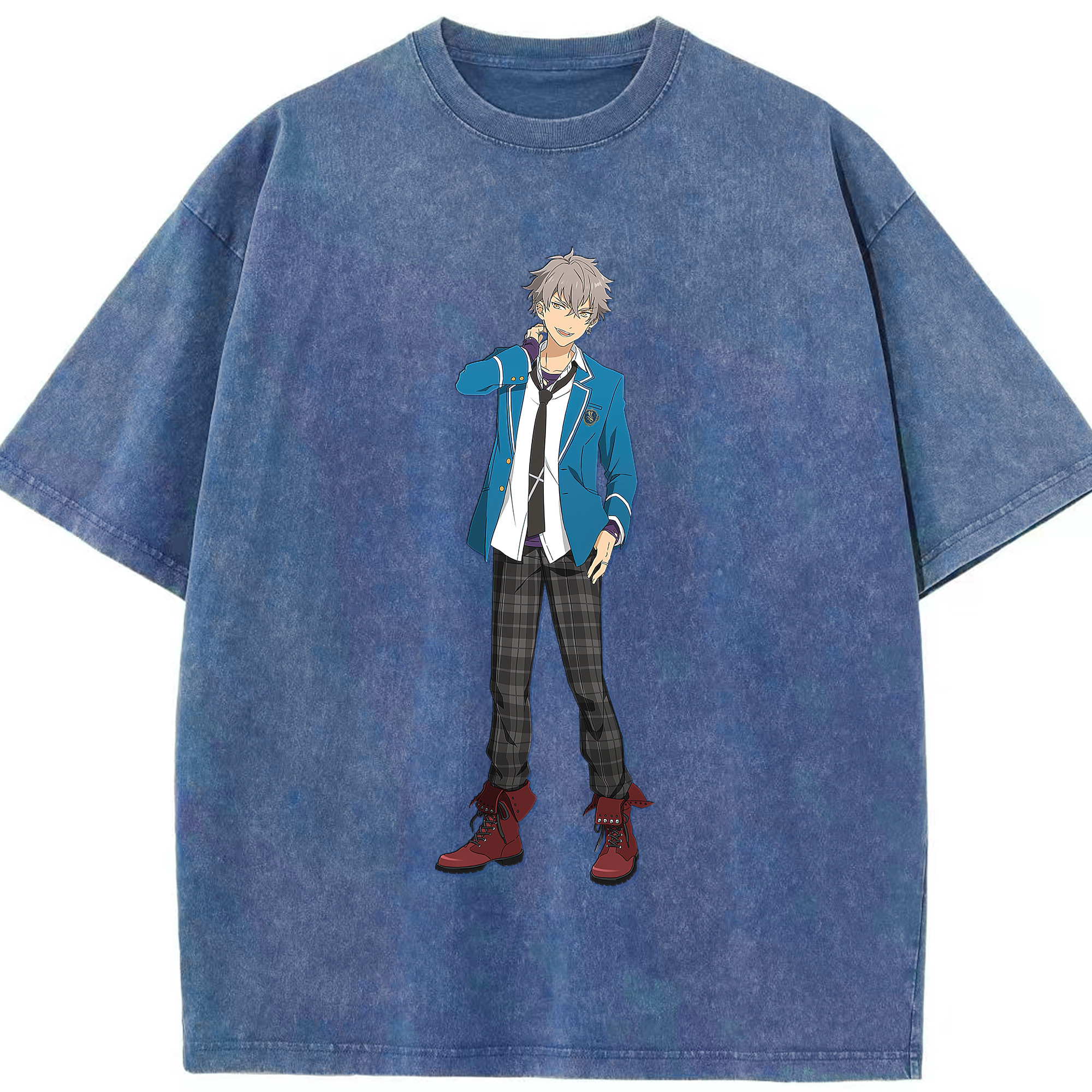 （画像用） あんさんぶるスターズ! Ensemble Stars 綿100% ヴィンテージ風 半袖Tシャツ（フロントプリント）