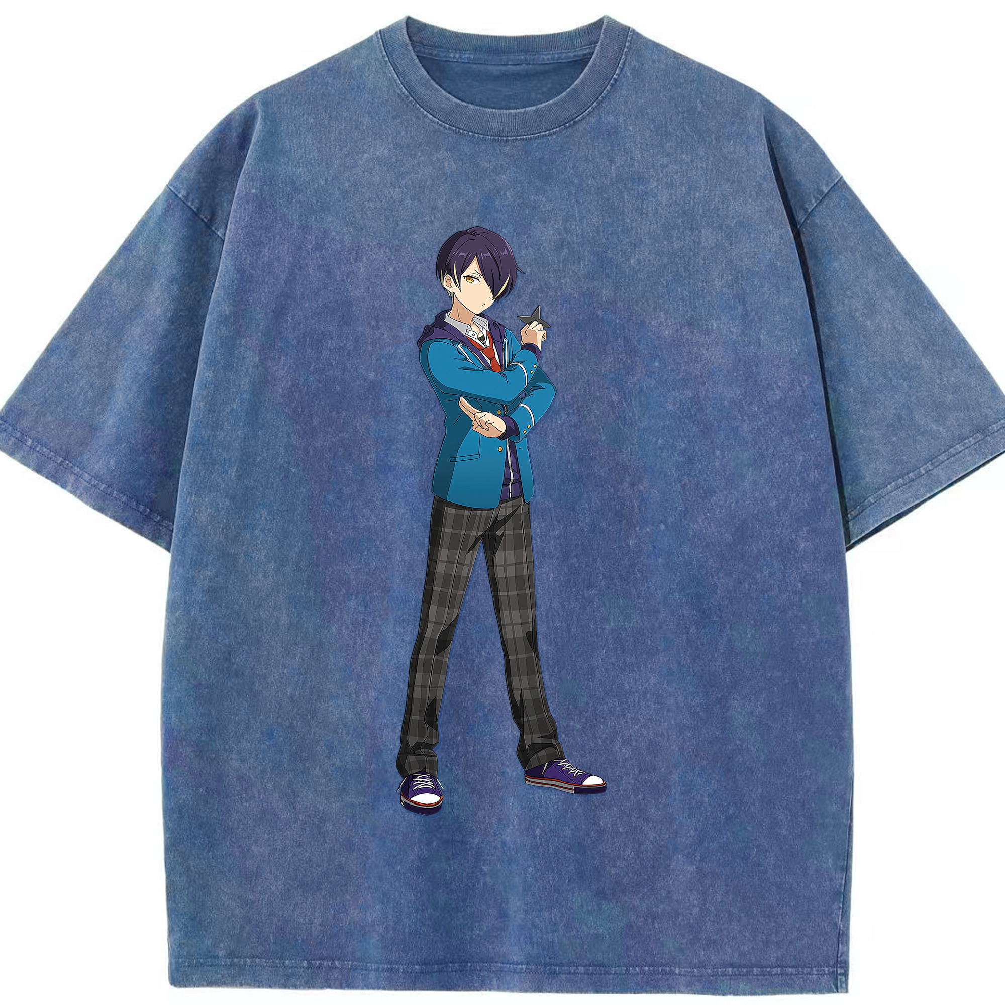 （画像用） あんさんぶるスターズ! Ensemble Stars 綿100% ヴィンテージ風 半袖Tシャツ（フロントプリント）