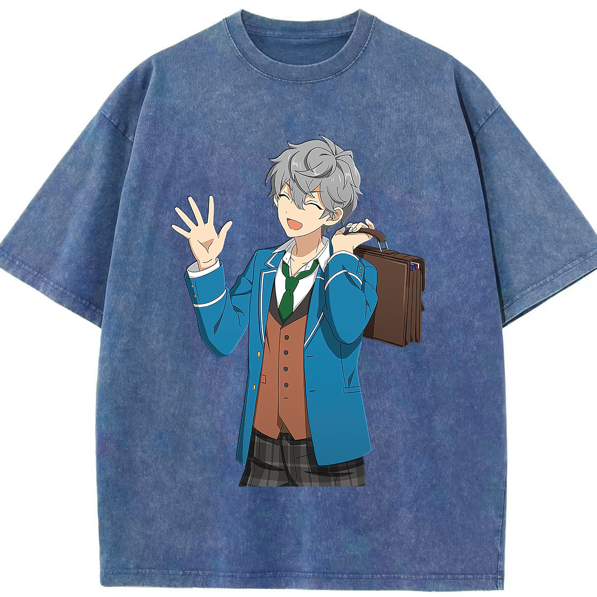（画像用） あんさんぶるスターズ! Ensemble Stars 綿100% ヴィンテージ風 半袖Tシャツ（フロントプリント）