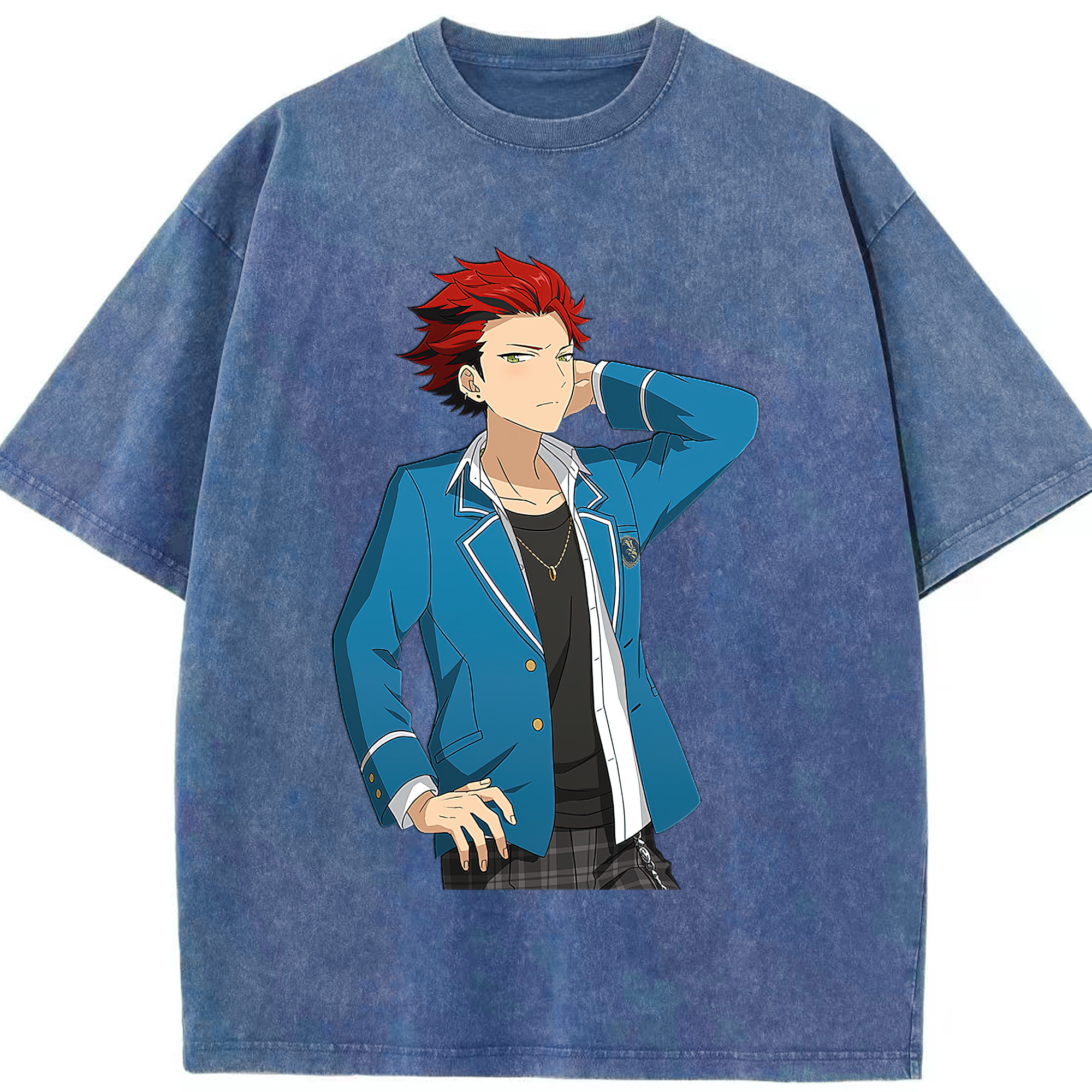 （画像用） あんさんぶるスターズ! Ensemble Stars 綿100% ヴィンテージ風 半袖Tシャツ（フロントプリント）