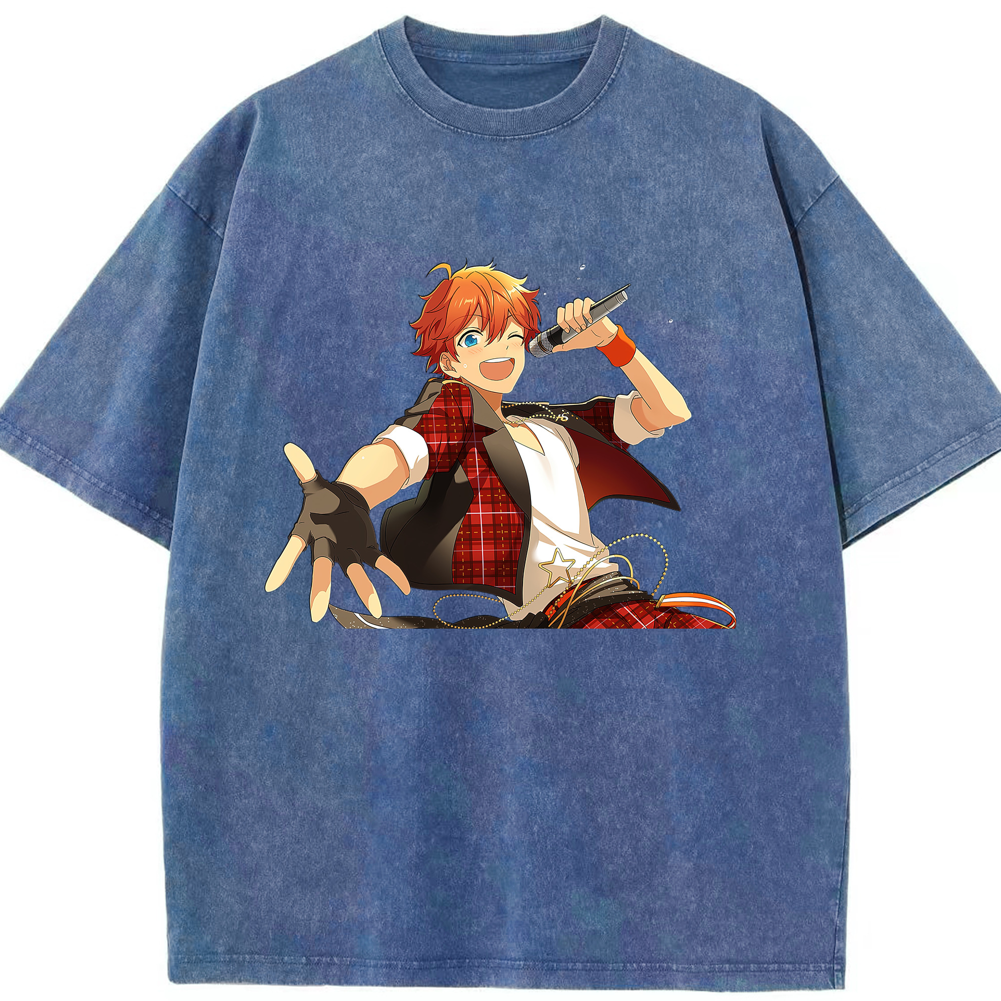 （画像用） あんさんぶるスターズ! Ensemble Stars 綿100% ヴィンテージ風 半袖Tシャツ（フロントプリント）