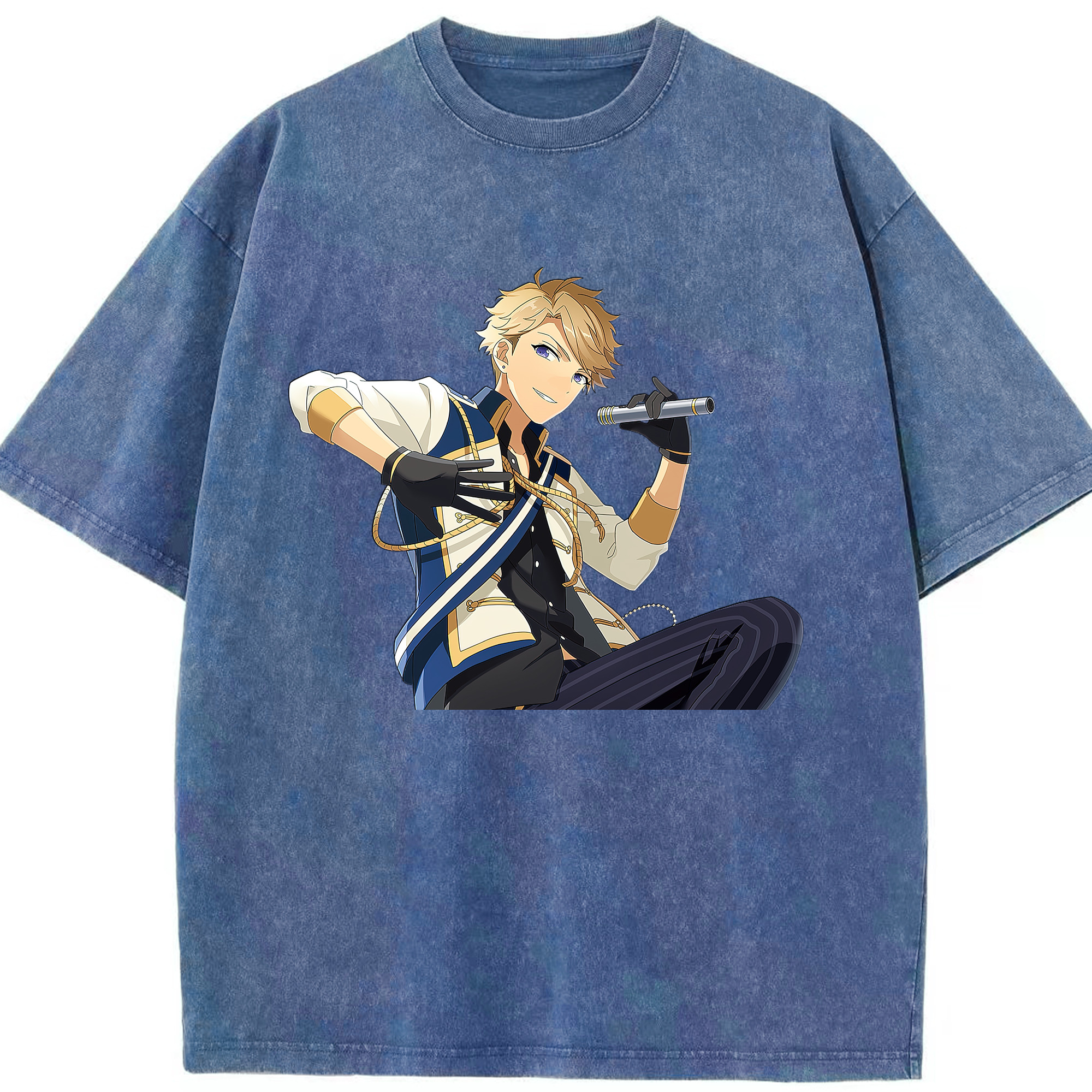 （画像用） あんさんぶるスターズ! Ensemble Stars 綿100% ヴィンテージ風 半袖Tシャツ（フロントプリント）