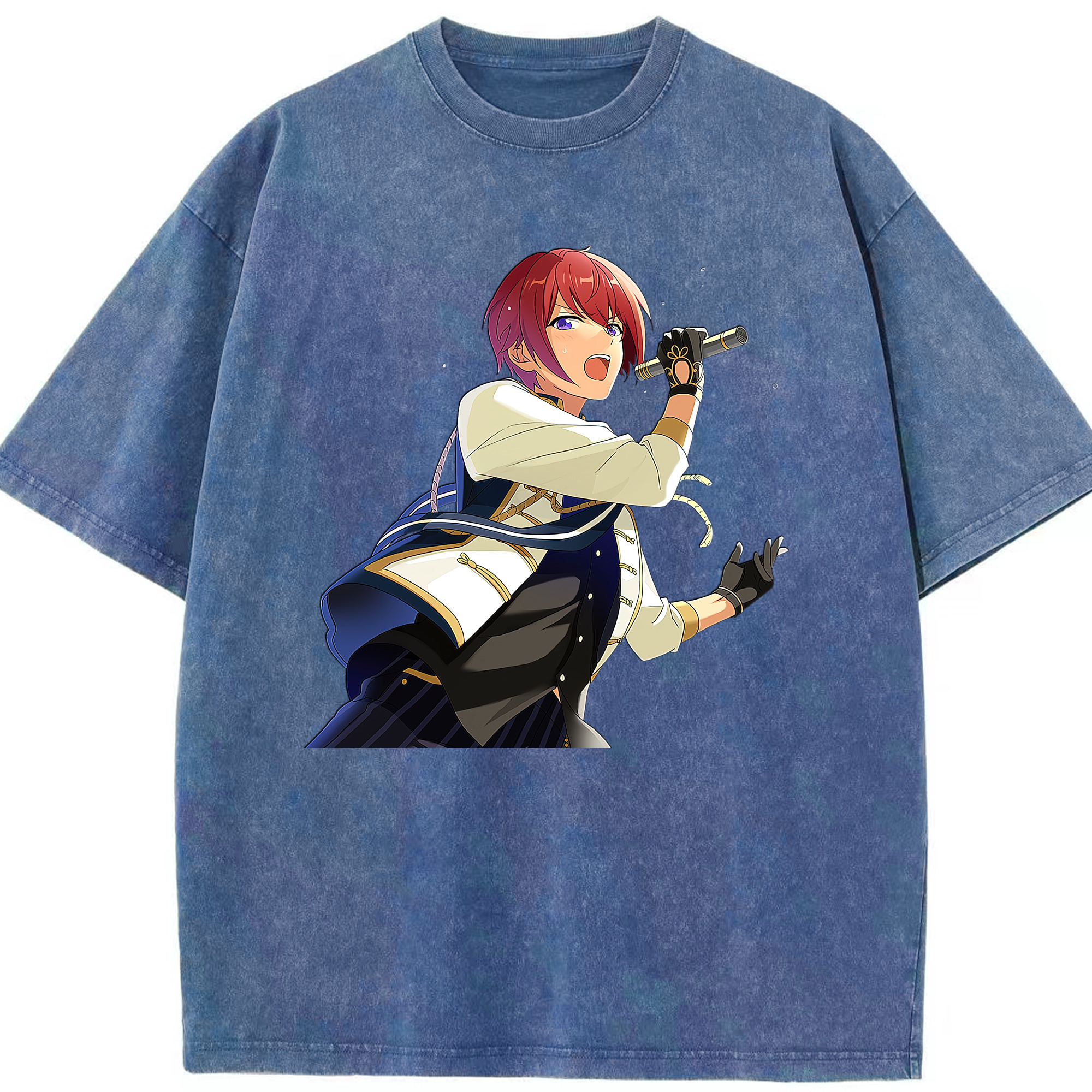 （画像用） あんさんぶるスターズ! Ensemble Stars 綿100% ヴィンテージ風 半袖Tシャツ（フロントプリント）