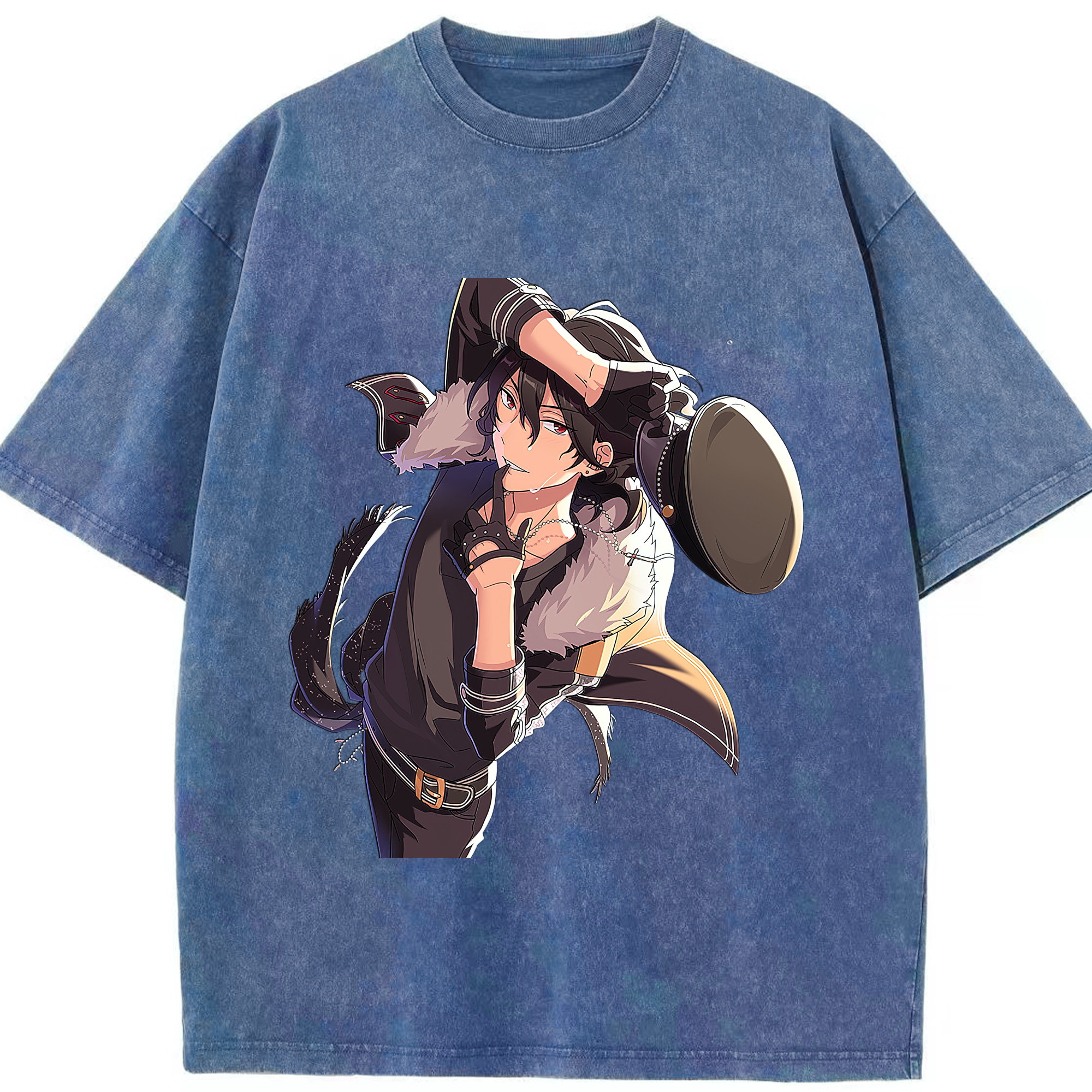 （画像用） あんさんぶるスターズ! Ensemble Stars 綿100% ヴィンテージ風 半袖Tシャツ（フロントプリント）