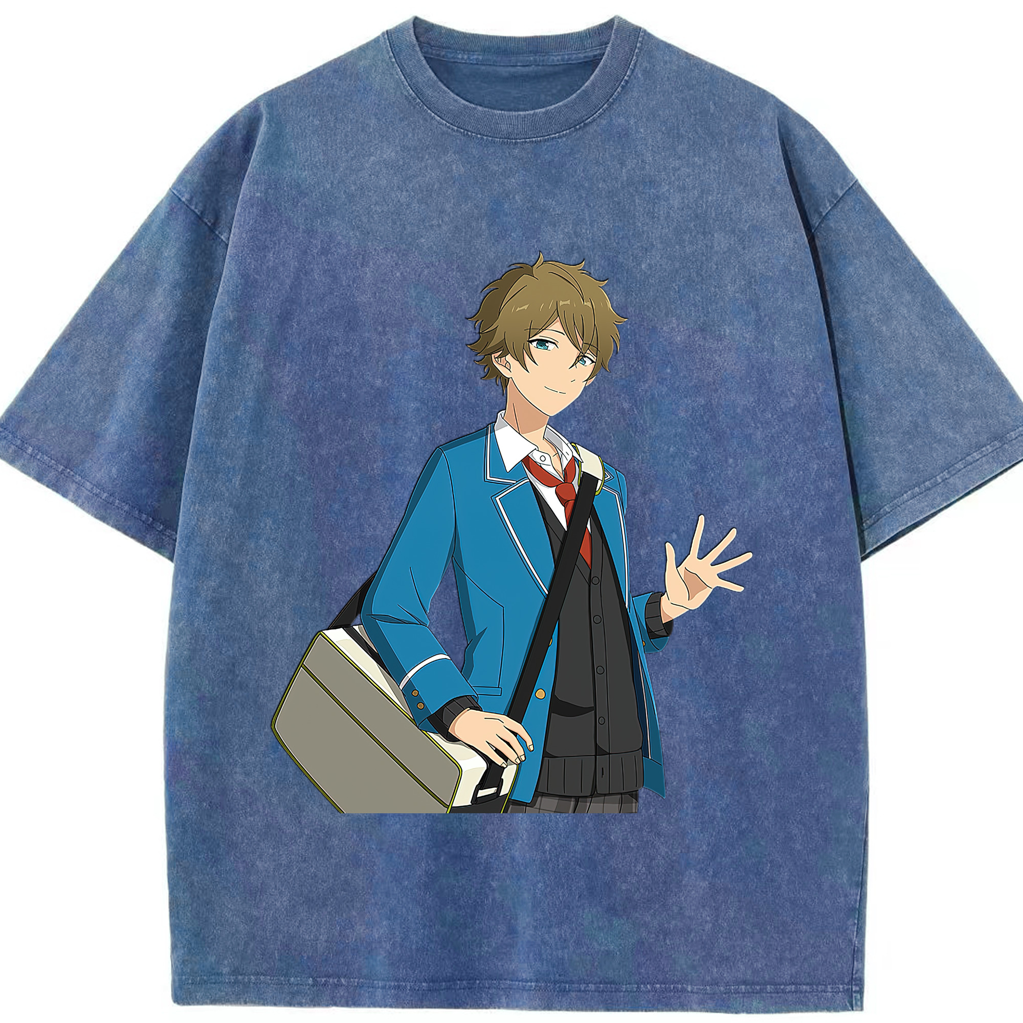 （画像用） あんさんぶるスターズ! Ensemble Stars 綿100% ヴィンテージ風 半袖Tシャツ（フロントプリント）