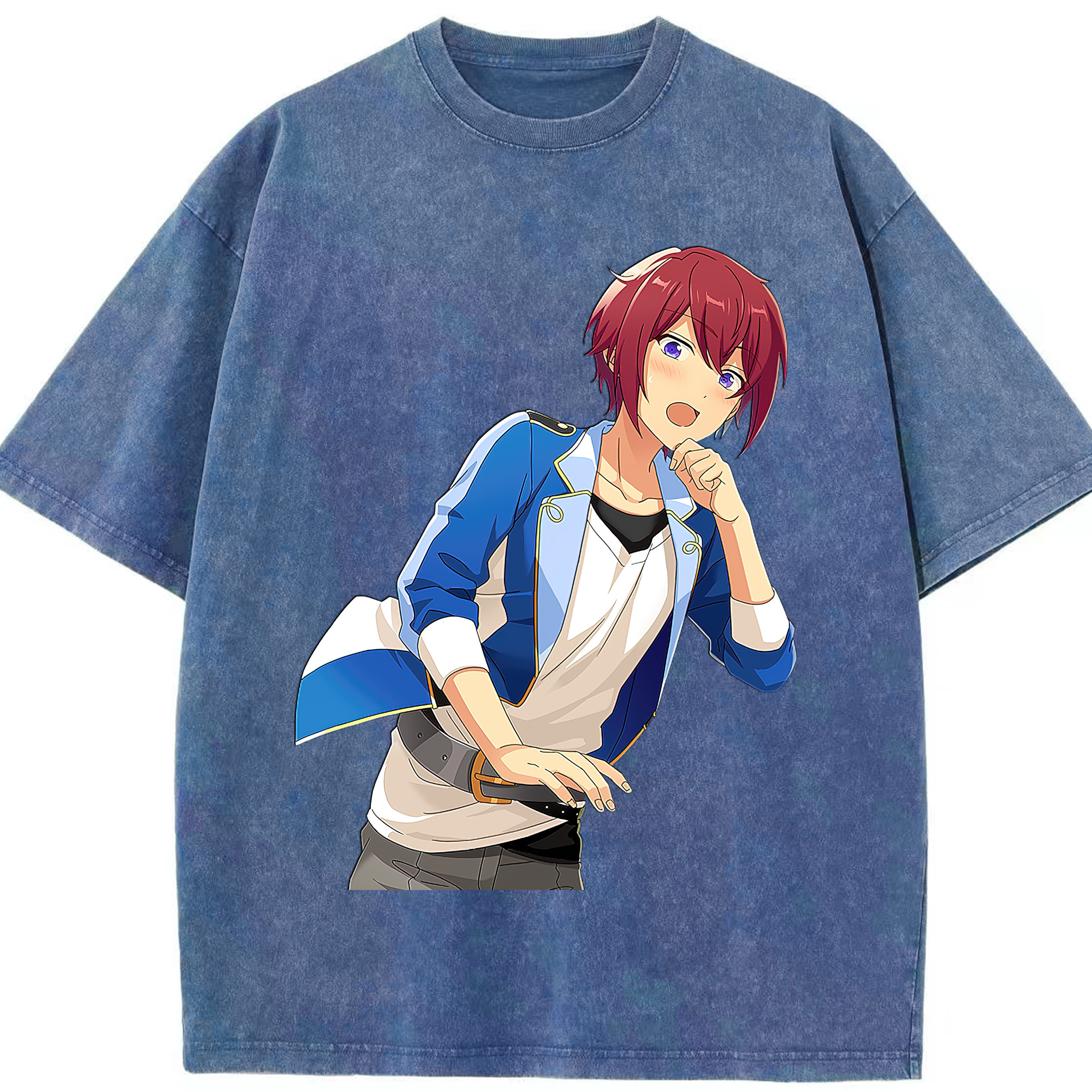 （画像用） あんさんぶるスターズ! Ensemble Stars 綿100% ヴィンテージ風 半袖Tシャツ（フロントプリント）